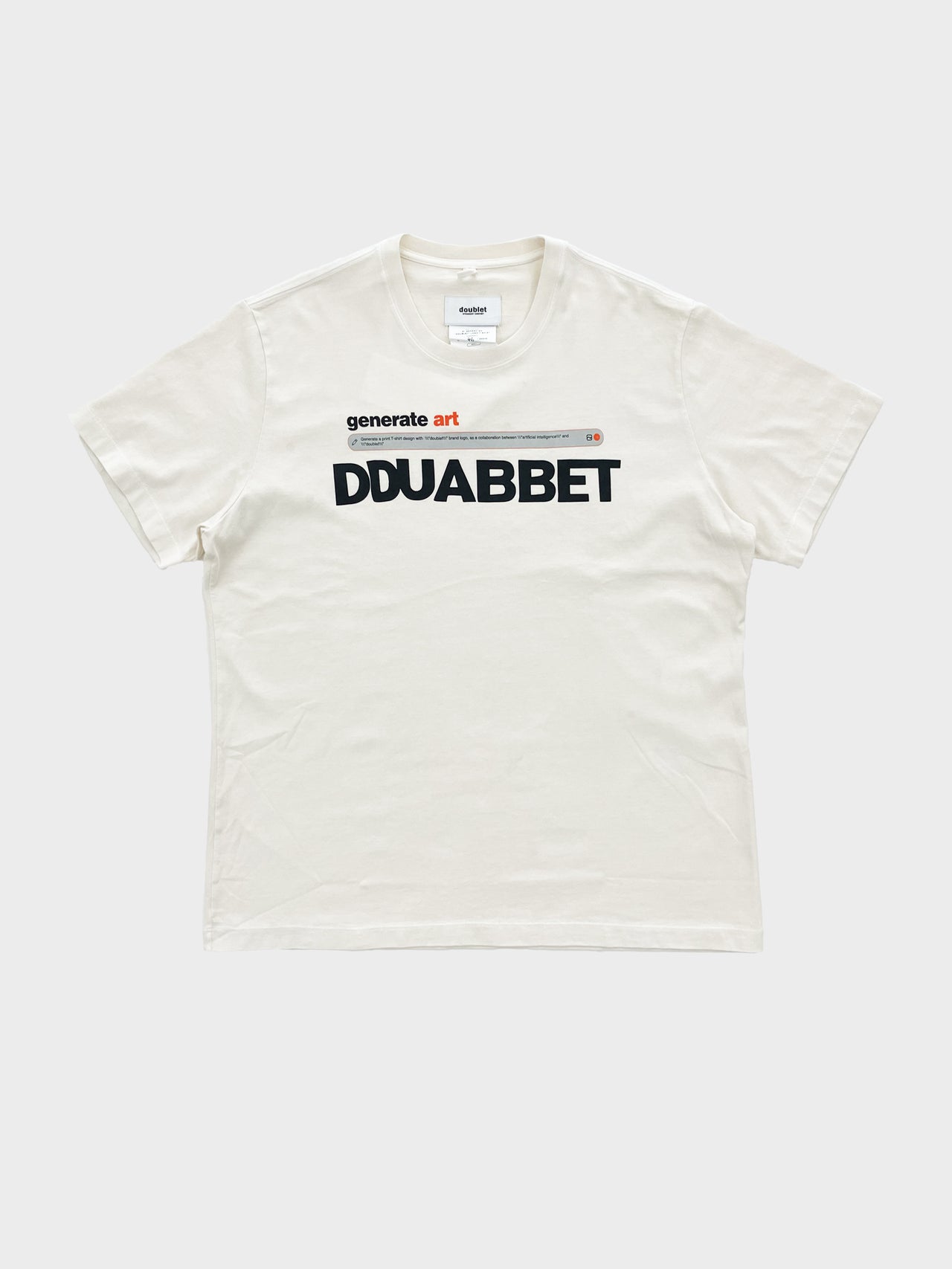 doublet / AI-GENERATED "DOUBLET" LOGO T-SHIRT (WHITE)