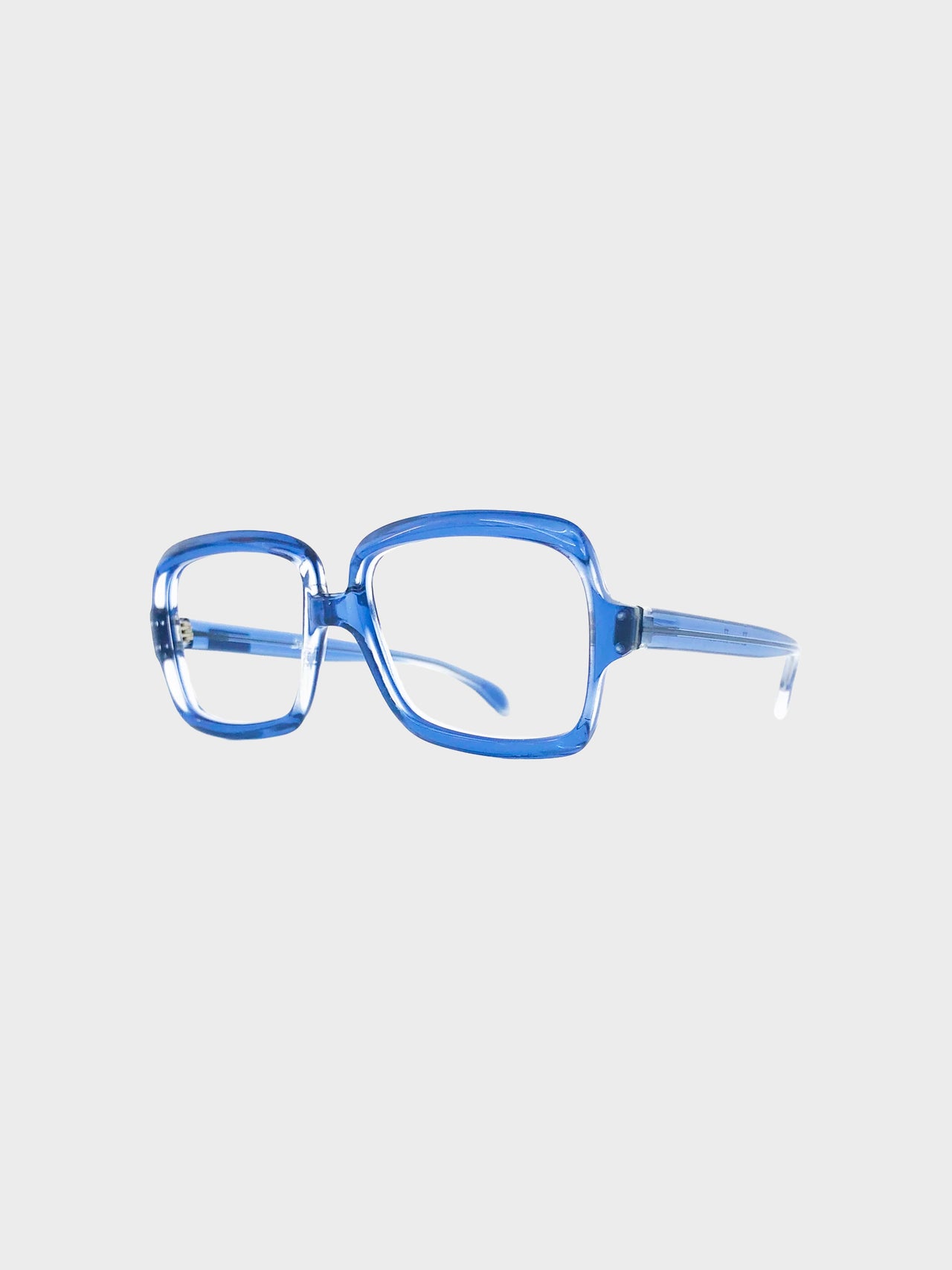 FRENCH VINTAGE / Clear glasses (BLUE) #FV02