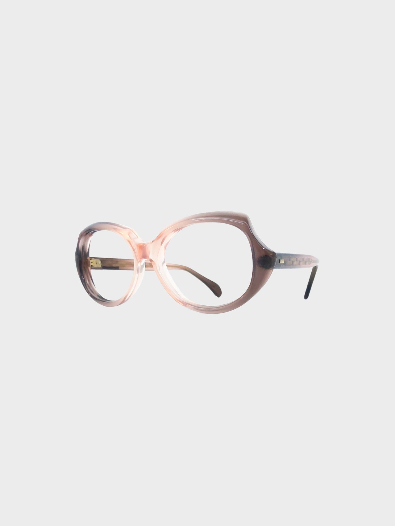FRENCH VINTAGE / Clear glasses (PINK GRAY) #FV42