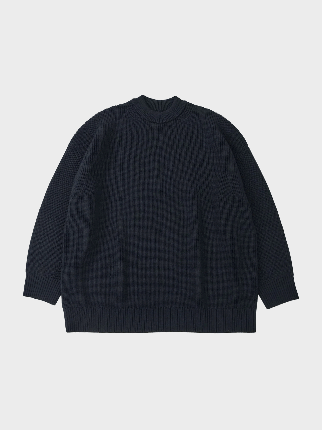 THE DAY / MERINO WOOL CREWNECK KNIT (BLACK)