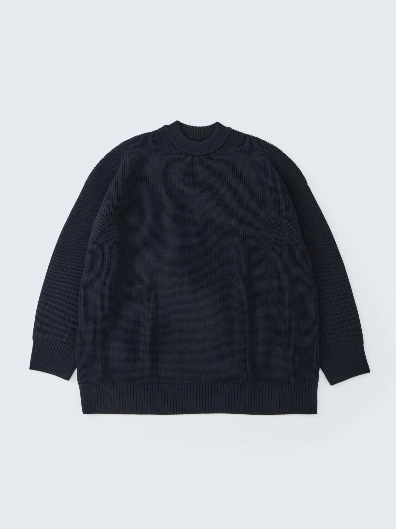 THE DAY / MERINO WOOL CREWNECK KNIT (BLACK)