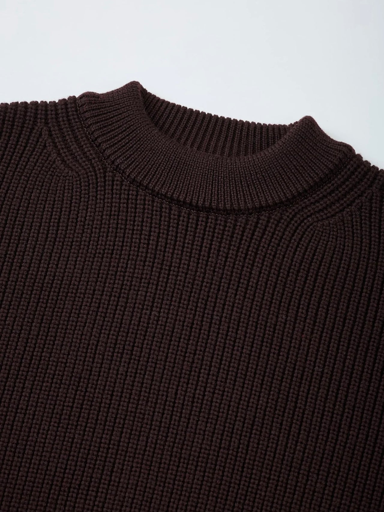THE DAY / MERINO WOOL CREWNECK KNIT (BROWN)