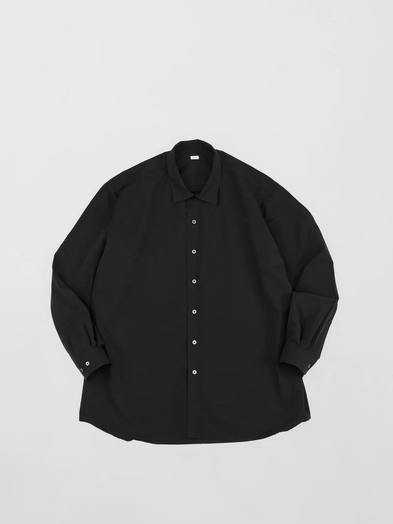 THE DAY / QUICK DRY STRECH OPEN COLLAR SHIRT (BLACK)