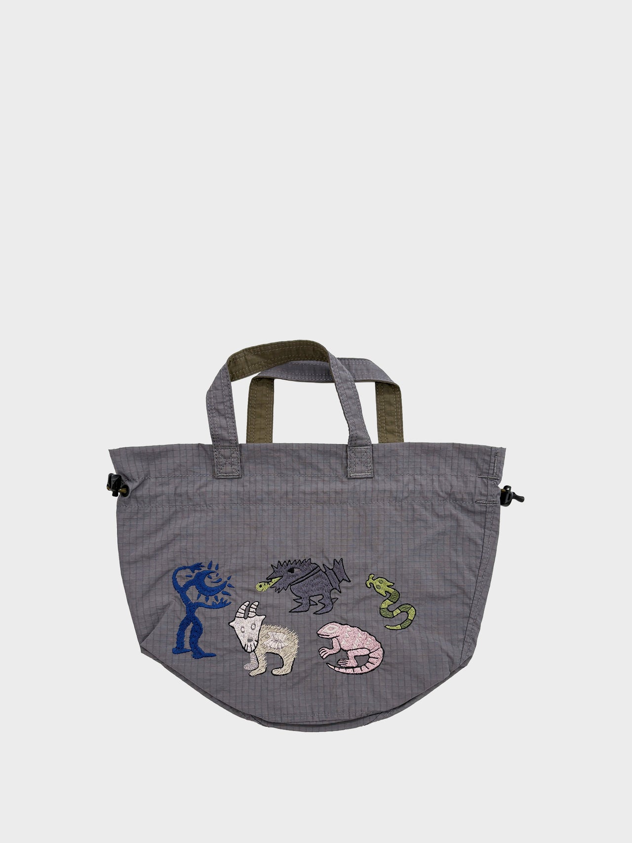 SOMEWHERE OUTSIDE HIKING COMPANY / DRAWSTRING TOTE BAG (GRAY)