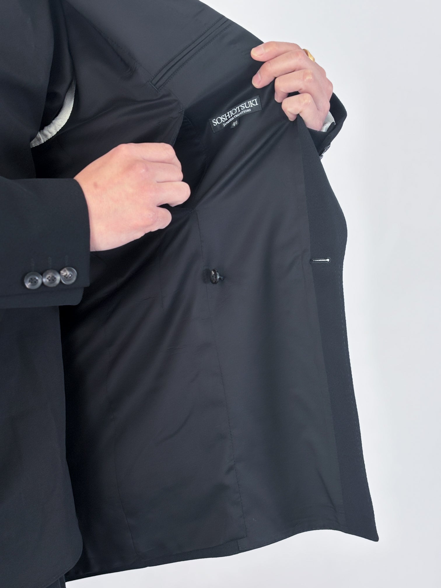 SOSHIOTSUKI / INSIDE LAPEL JACKET (BLACK)