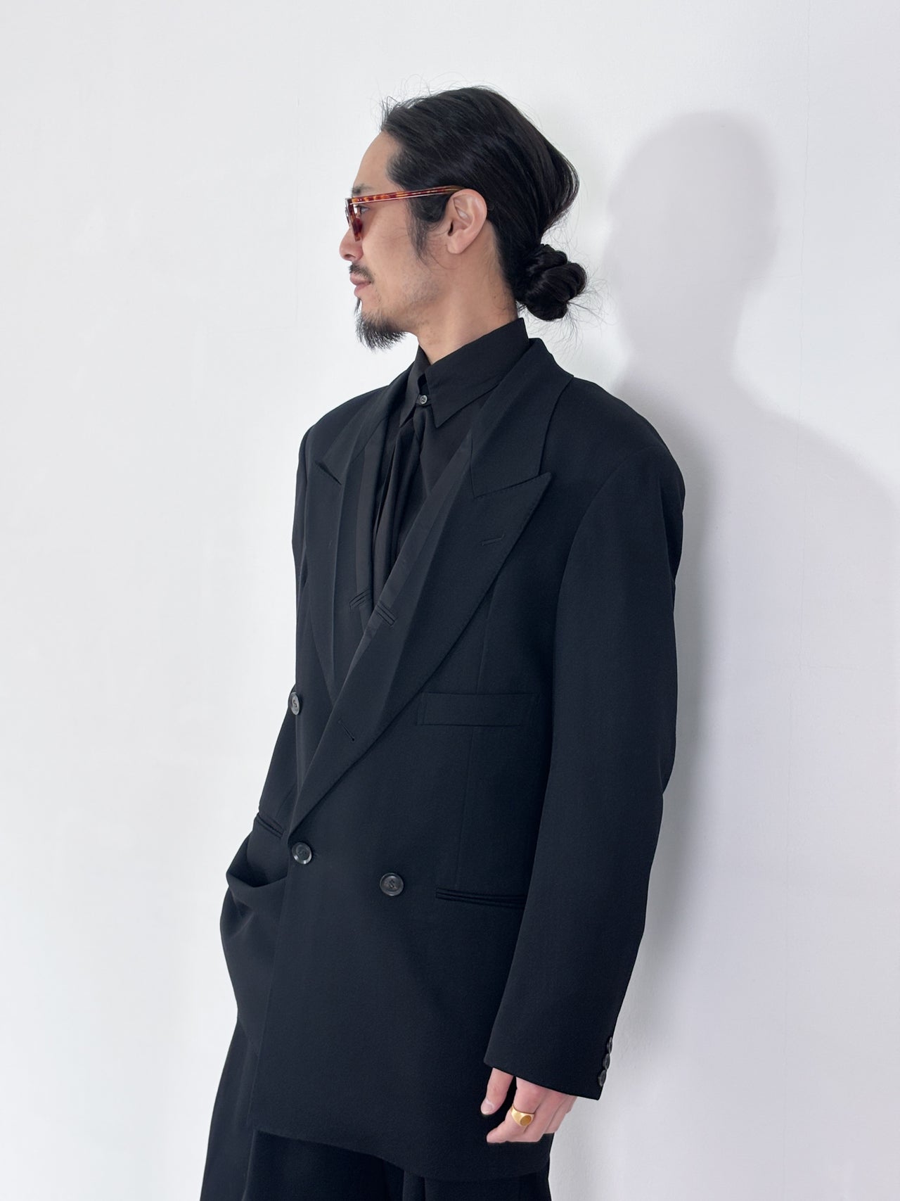 【4月25日(土)12:00販売開始】SOSHIOTSUKI / INSIDE LAPEL JACKET (BLACK)