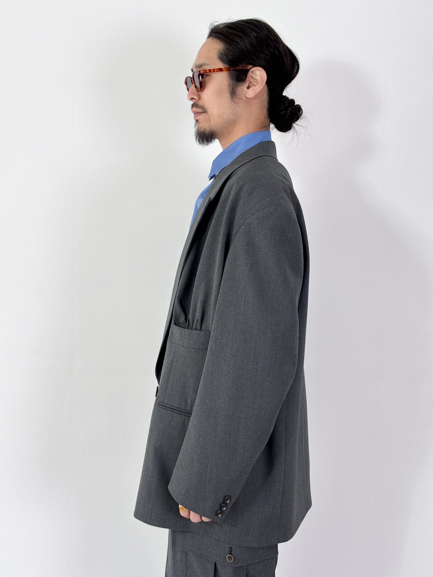 SOSHIOTSUKI / STUFFED POCKET JACKET (DARK GREY)