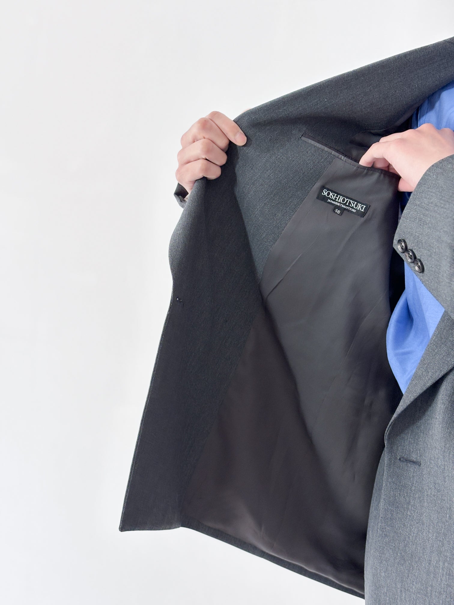 SOSHIOTSUKI / STUFFED POCKET JACKET (DARK GREY)