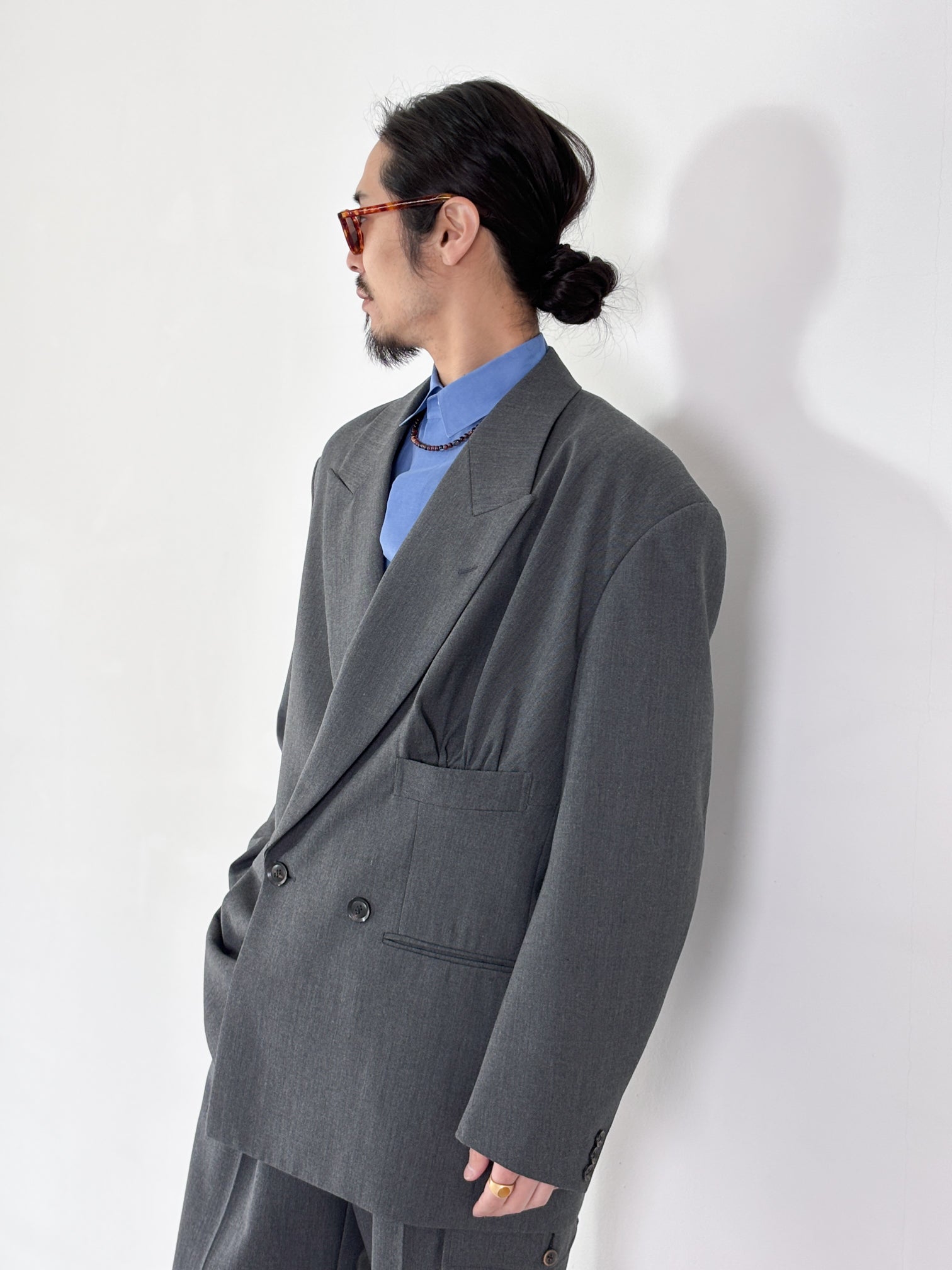 SOSHIOTSUKI / STUFFED POCKET JACKET (DARK GREY)