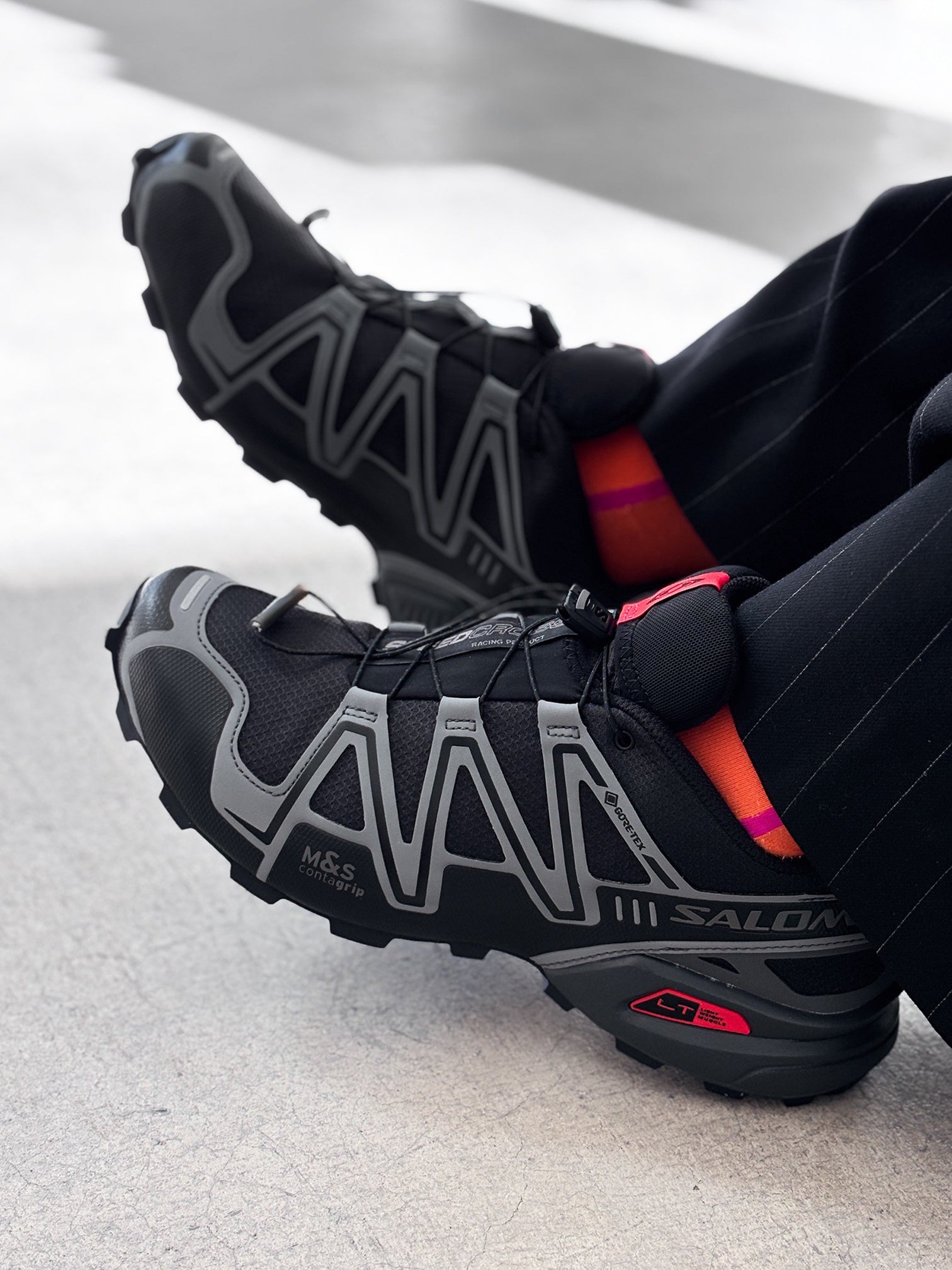 SALOMON / SPEEDCROSS 3 GTX (BLACK / ASPHALT / FLAME SCARLET)