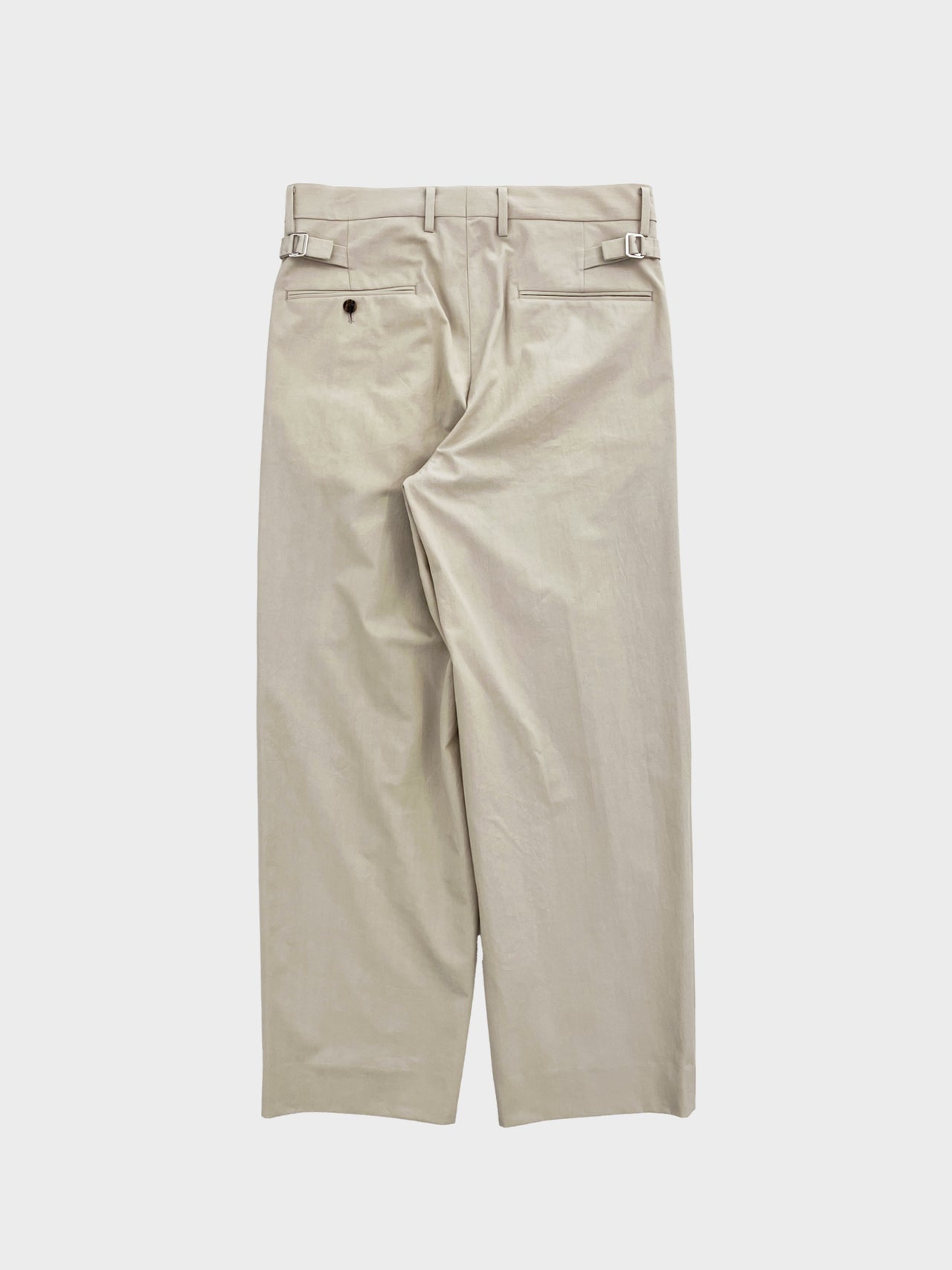 URU / COTTON WEATHER 2-TUCK PANTS (L.BEIGE)