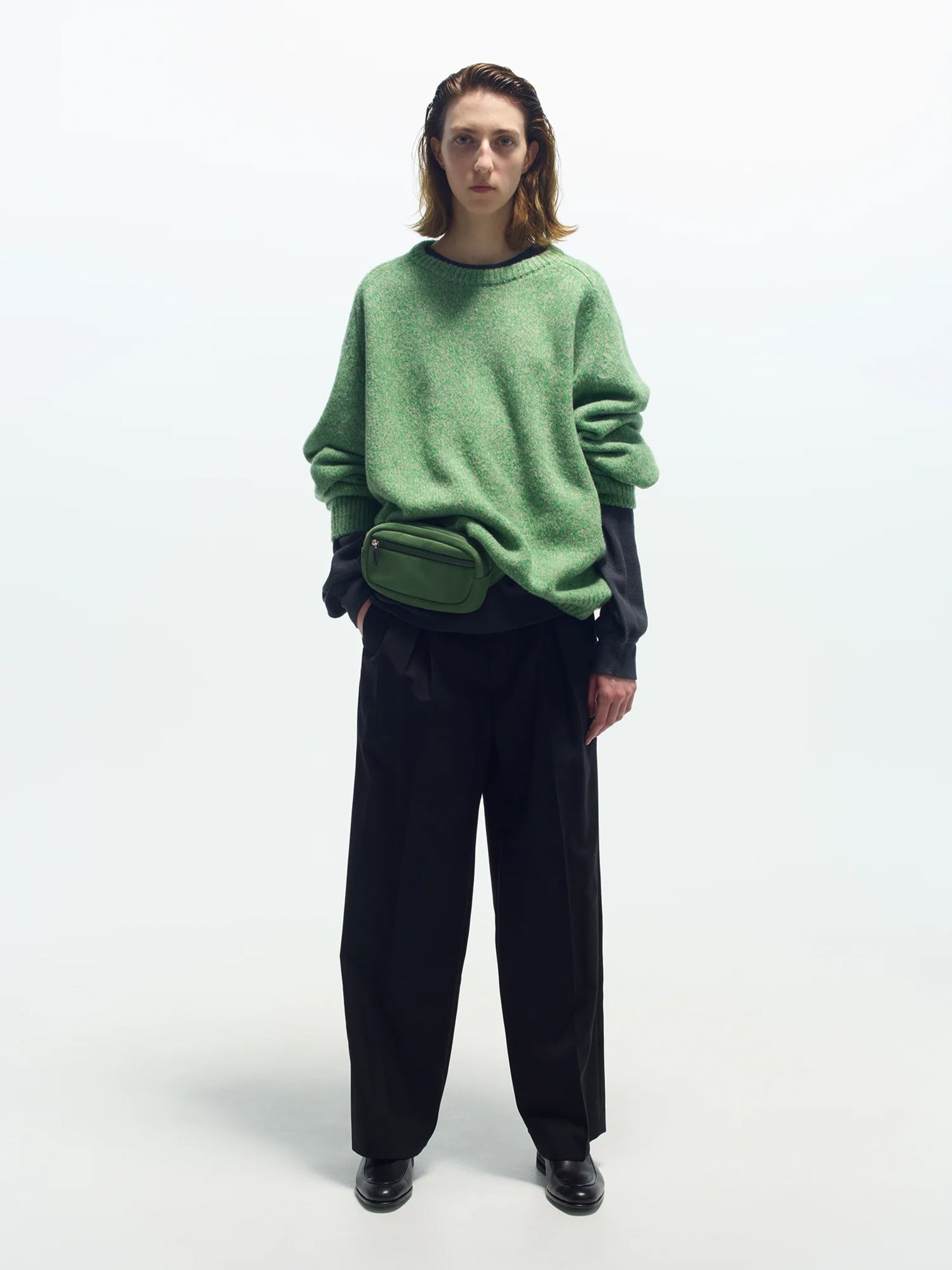 URU / 2 TUCK PANTS (BLACK)