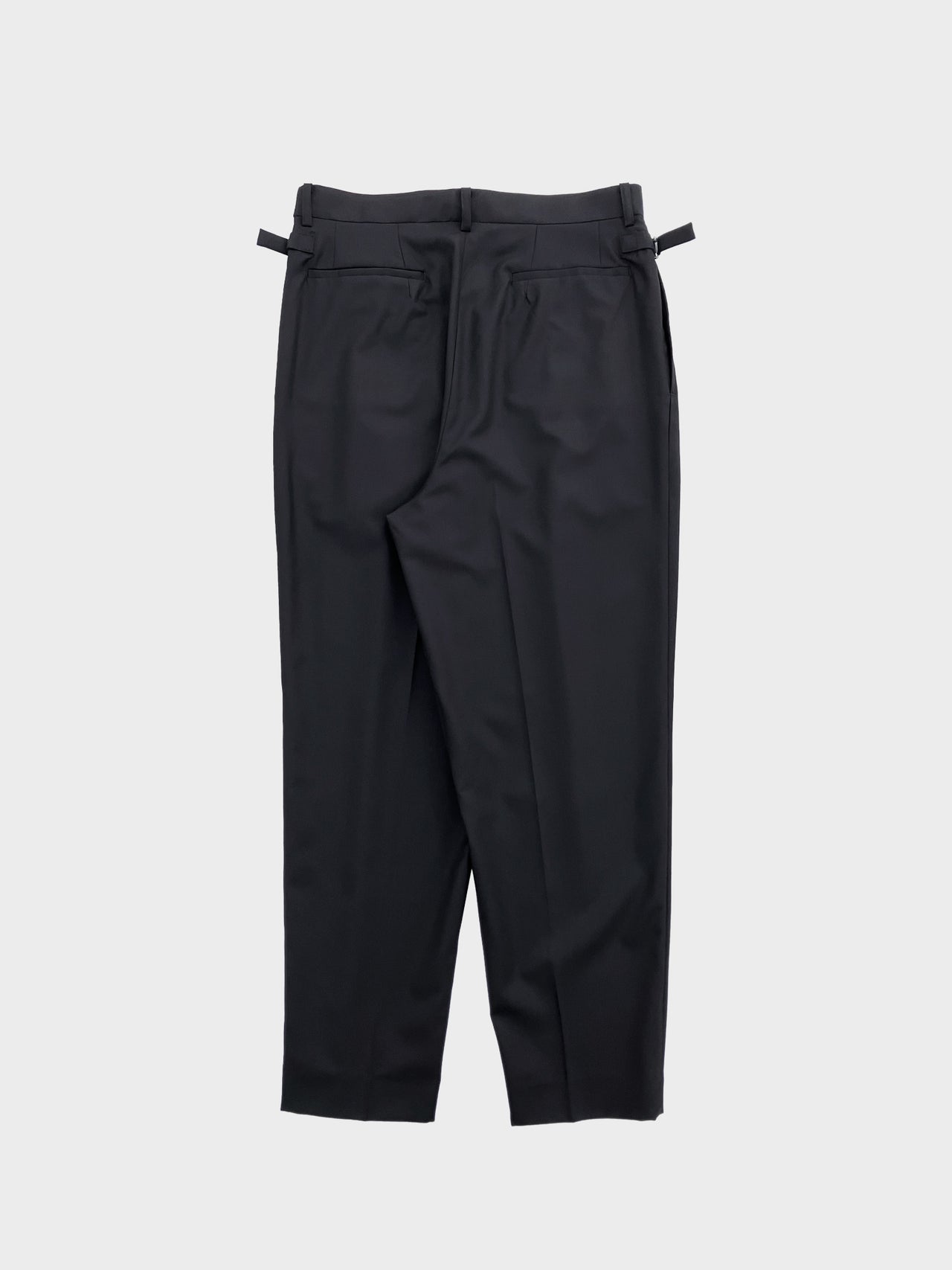 DIGAWEL / 2tuck tapered slacks (BLACK)