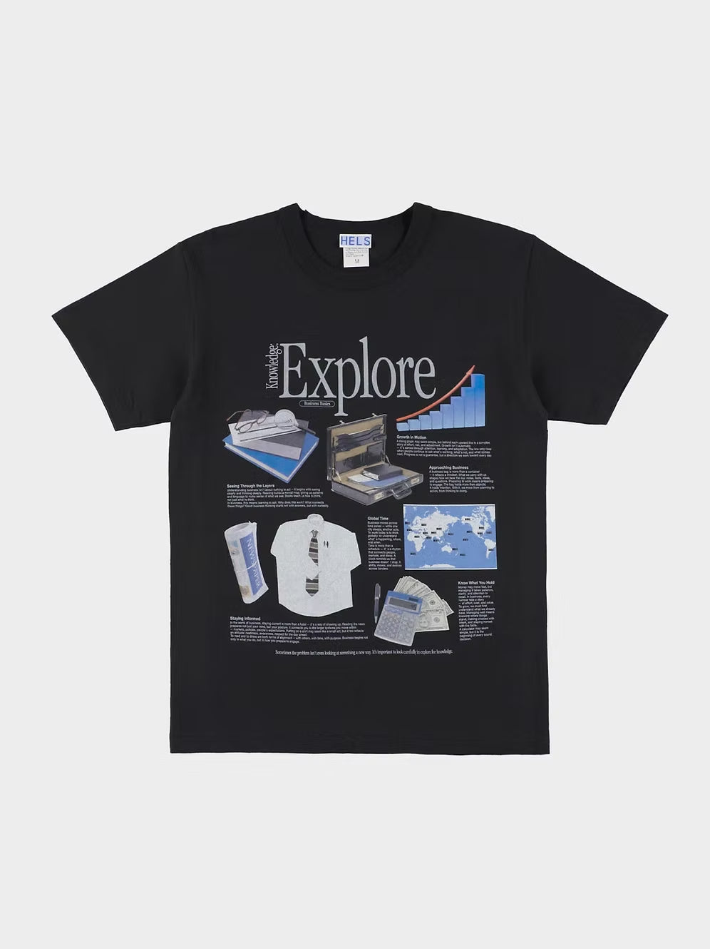 HELS / EXPLORE T-SHIRT(BUSINESS BASICS) (BLACK)