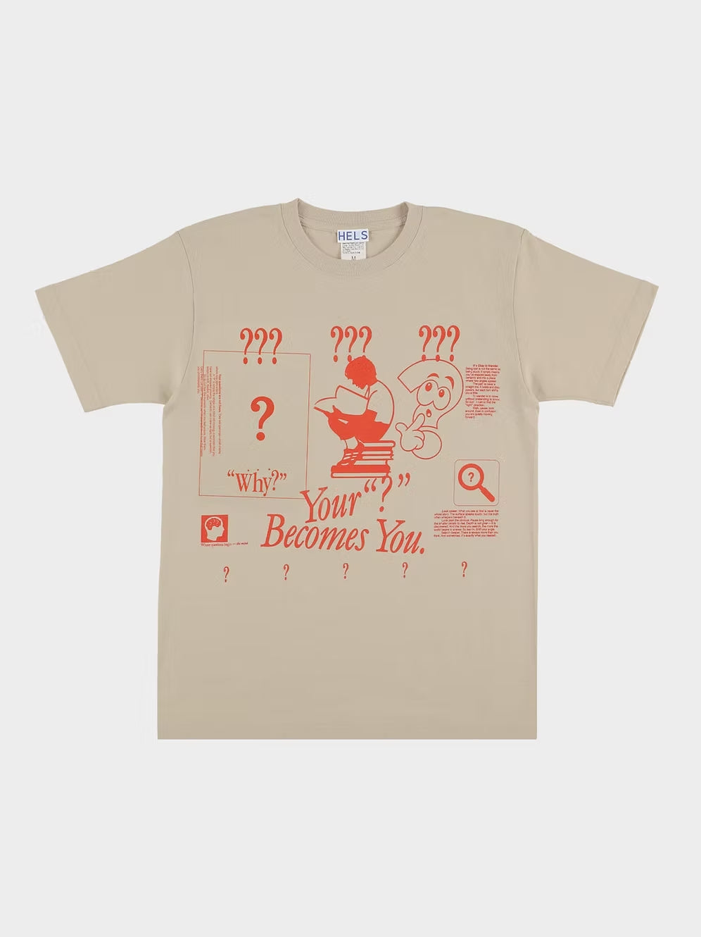 HELS / YOUR "?" T-SHIRT(STONE)