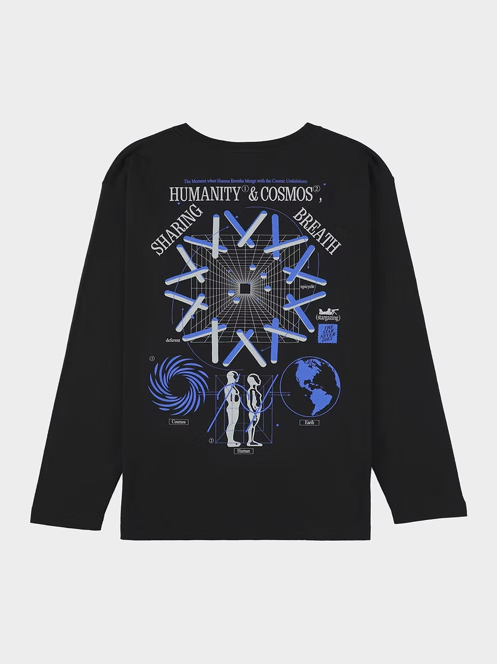 HELS / STARGAZING L/S T-SHIRT (BLACK)