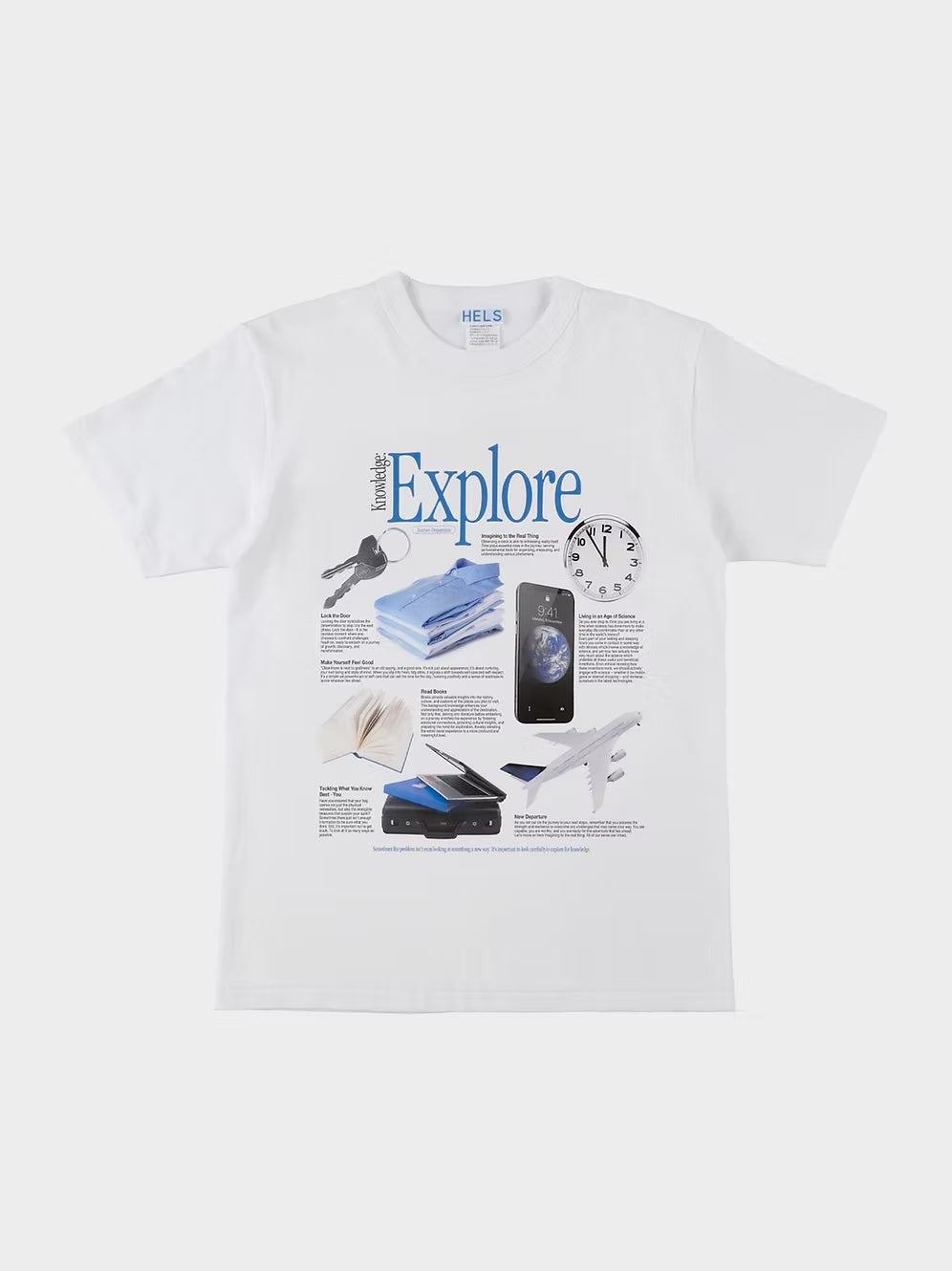 HELS / EXPLORE T-SHIRT(JOURNER PREPARATION) (WHITE)
