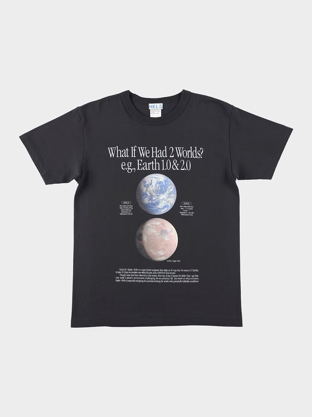 HELS / 2 WORLDS T-SHIRT (BLACK)