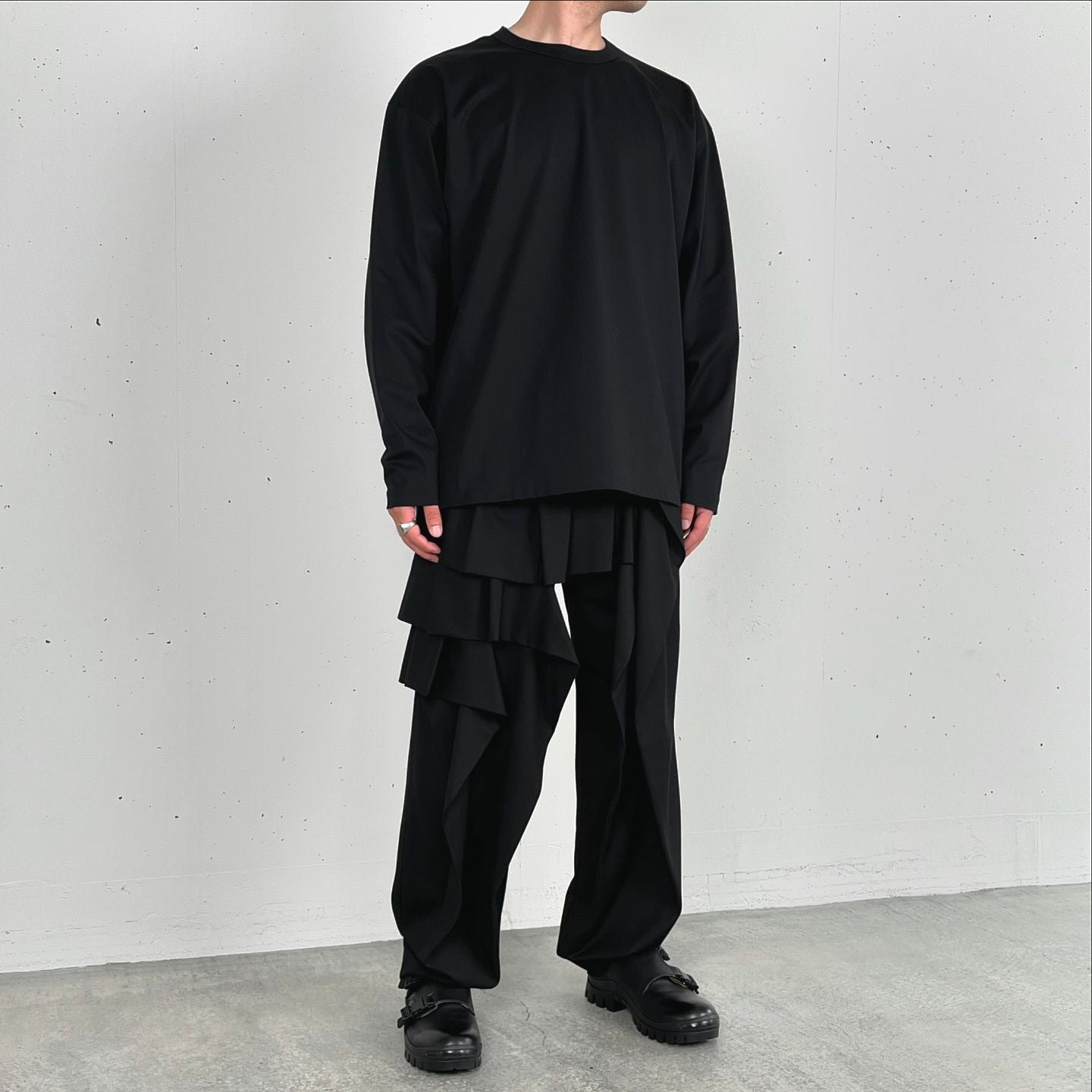 WEWILL / TRICOT LS T-SHIRT (BLACK)