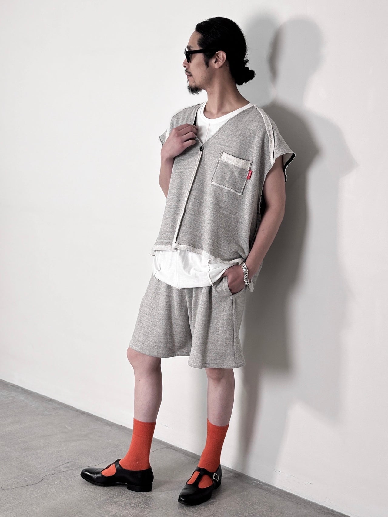 YUTASETOGAWA / EASE DRIFT SHORTS (HEAVY) (ASH)