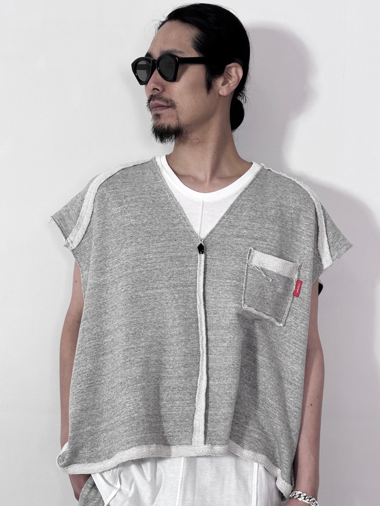YUTASETOGAWA / RAW V PULLOVER (ASH)
