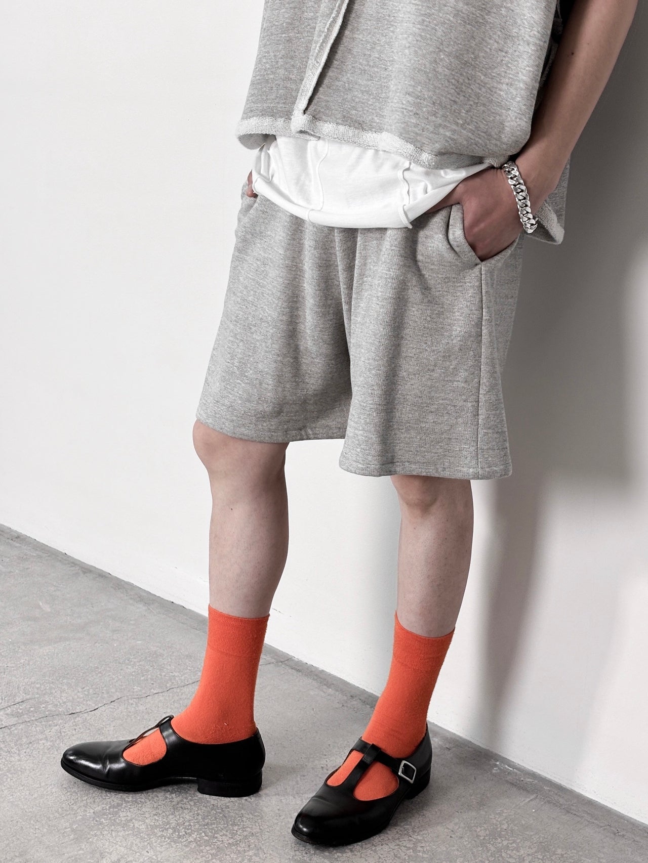 YUTASETOGAWA / EASE DRIFT SHORTS (HEAVY) (ASH)