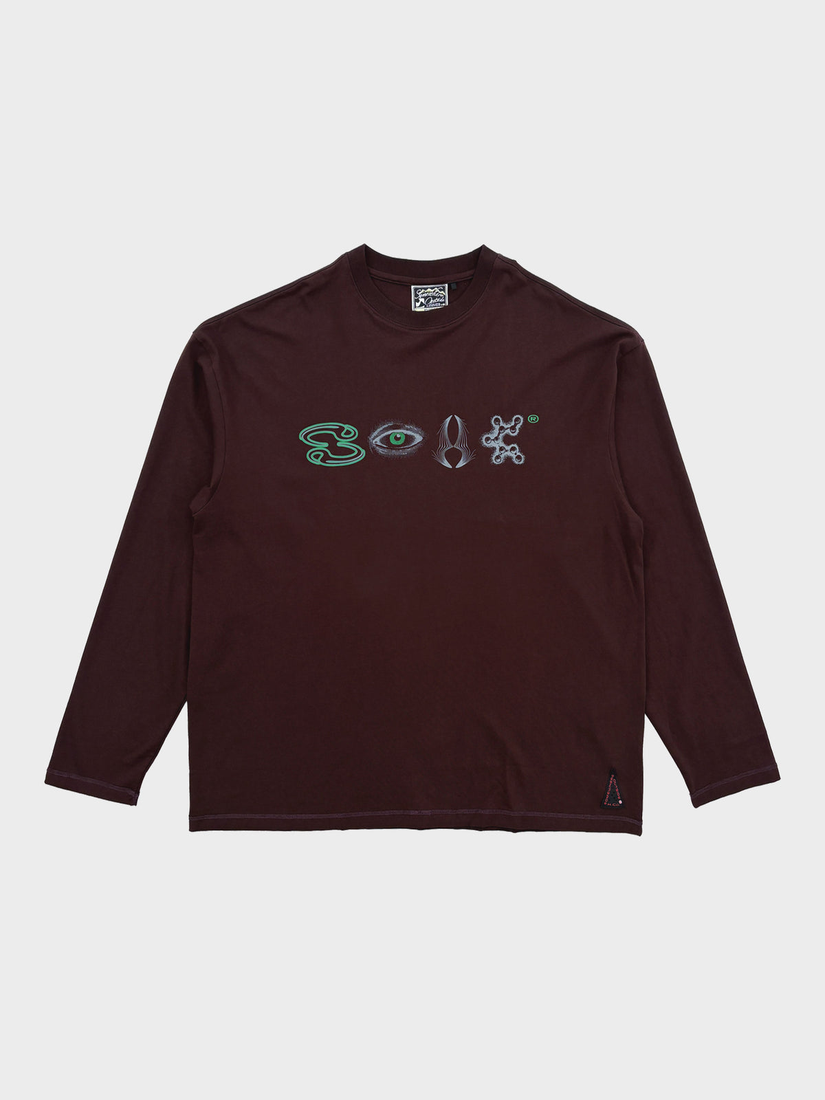 SOMEWHERE OUTSIDE HIKING COMPANY / ALL-SEEING LOGO L/SL (DARK BROWN)