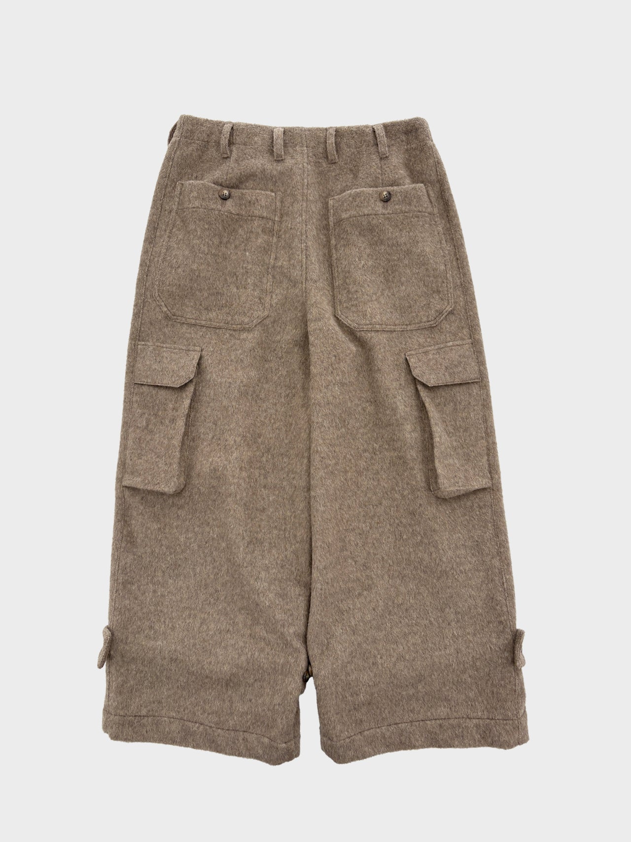 my beautiful landlet / ALPACA SHAGGY CARGO PANTS (BEIGE)