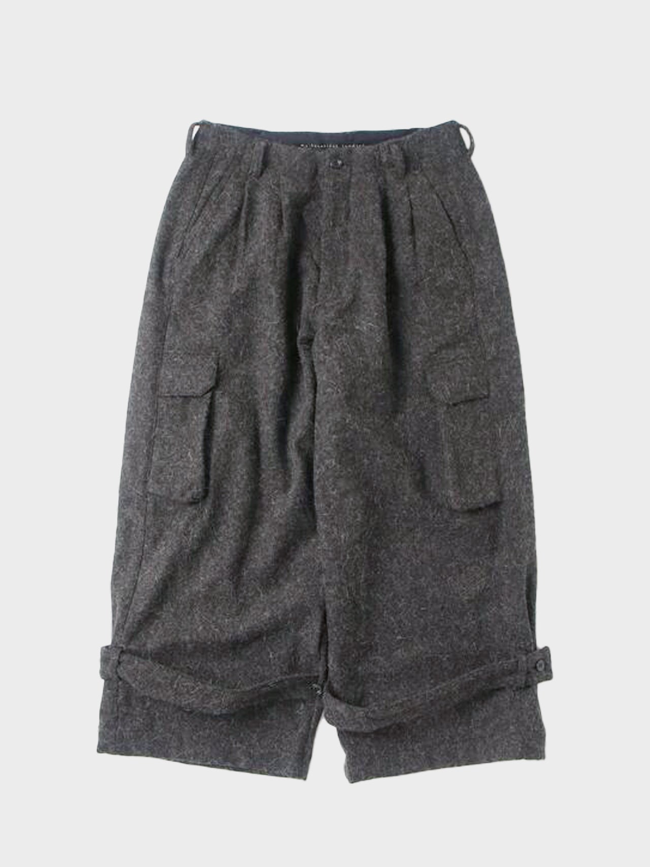 my beautiful landlet / ALPACA SHAGGY CARGO PANTS (BLACK)