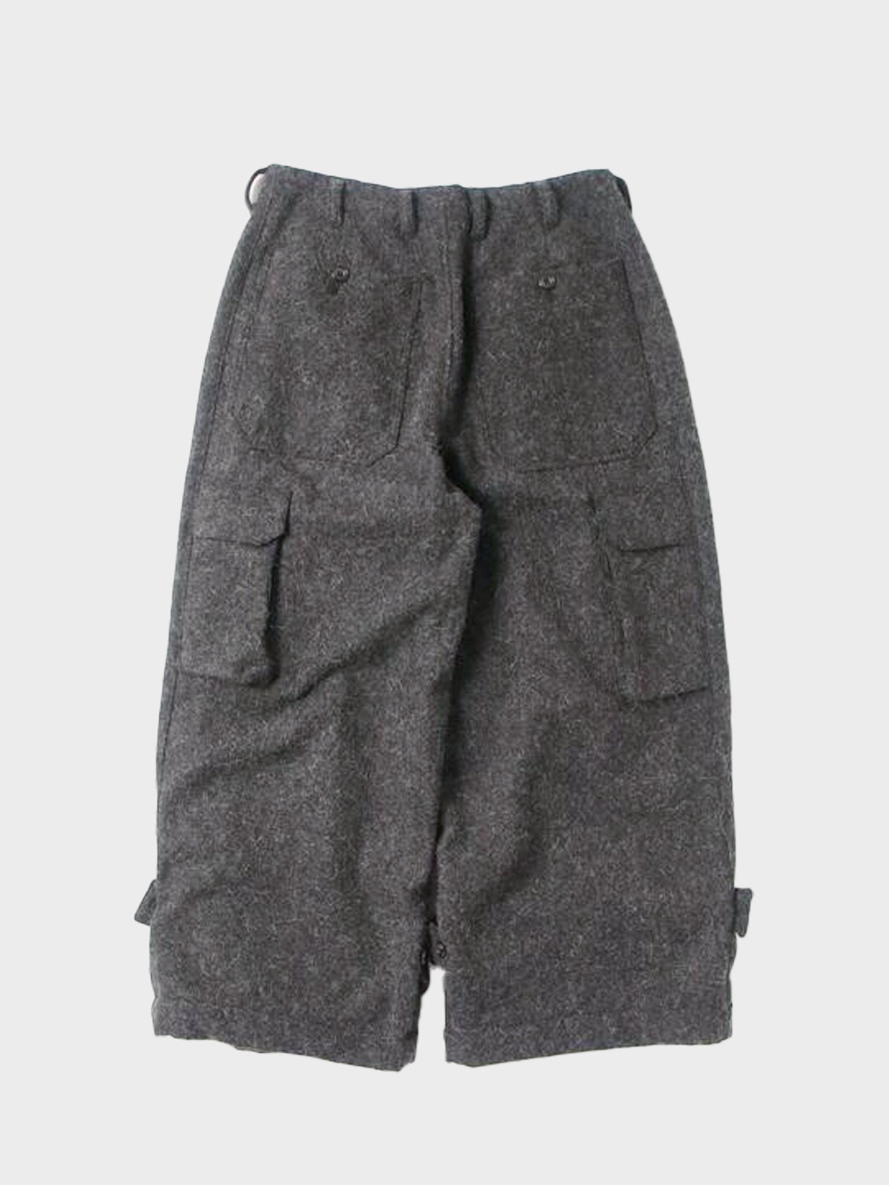 my beautiful landlet / ALPACA SHAGGY CARGO PANTS (BLACK)