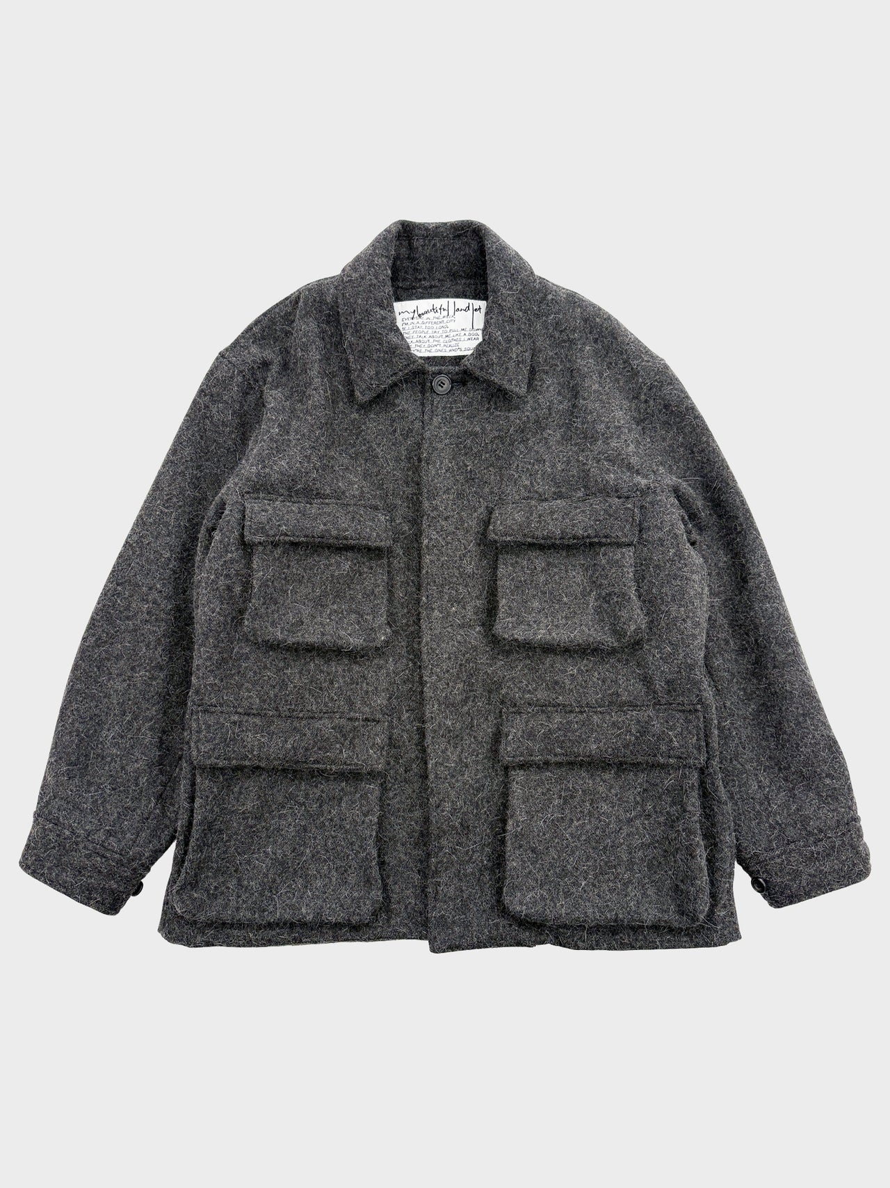 my beautiful landlet / ALPACA SHAGGY FIELD JACKET (BLACK)