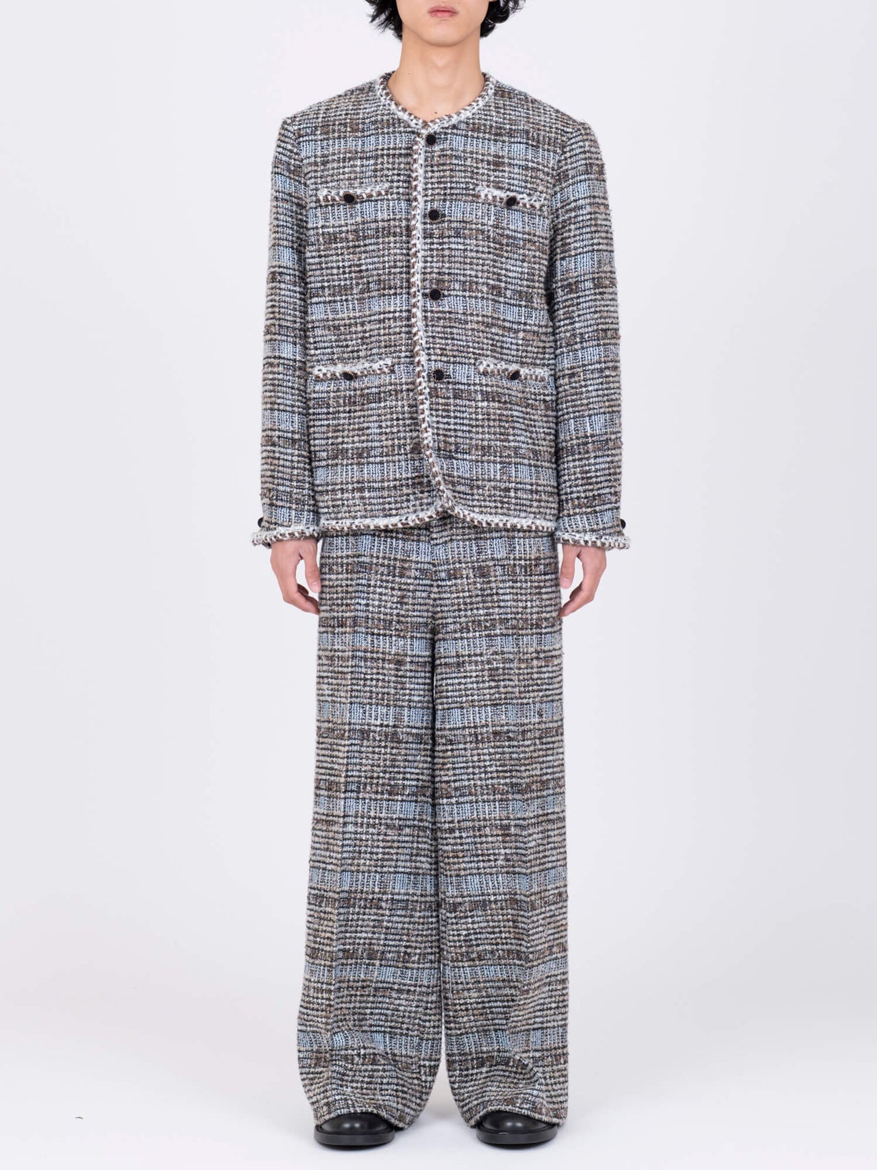【7月上旬入荷予定】VIVIANO / MELANGE TWEED JACKET (MULTI)