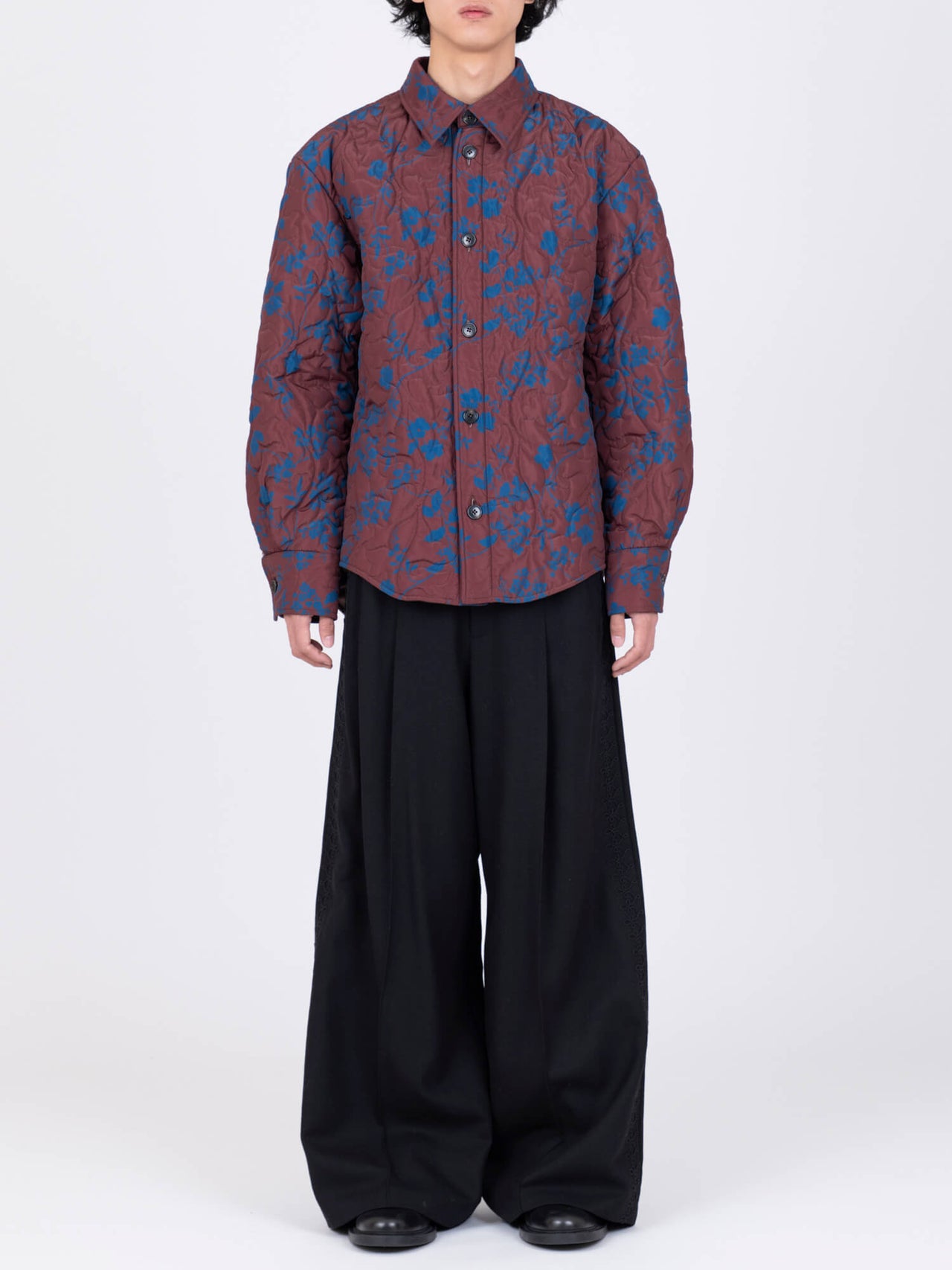 【7月上旬入荷予定】VIVIANO / FLOWER PATTERN OUILTING SHIRT (FLOWER)