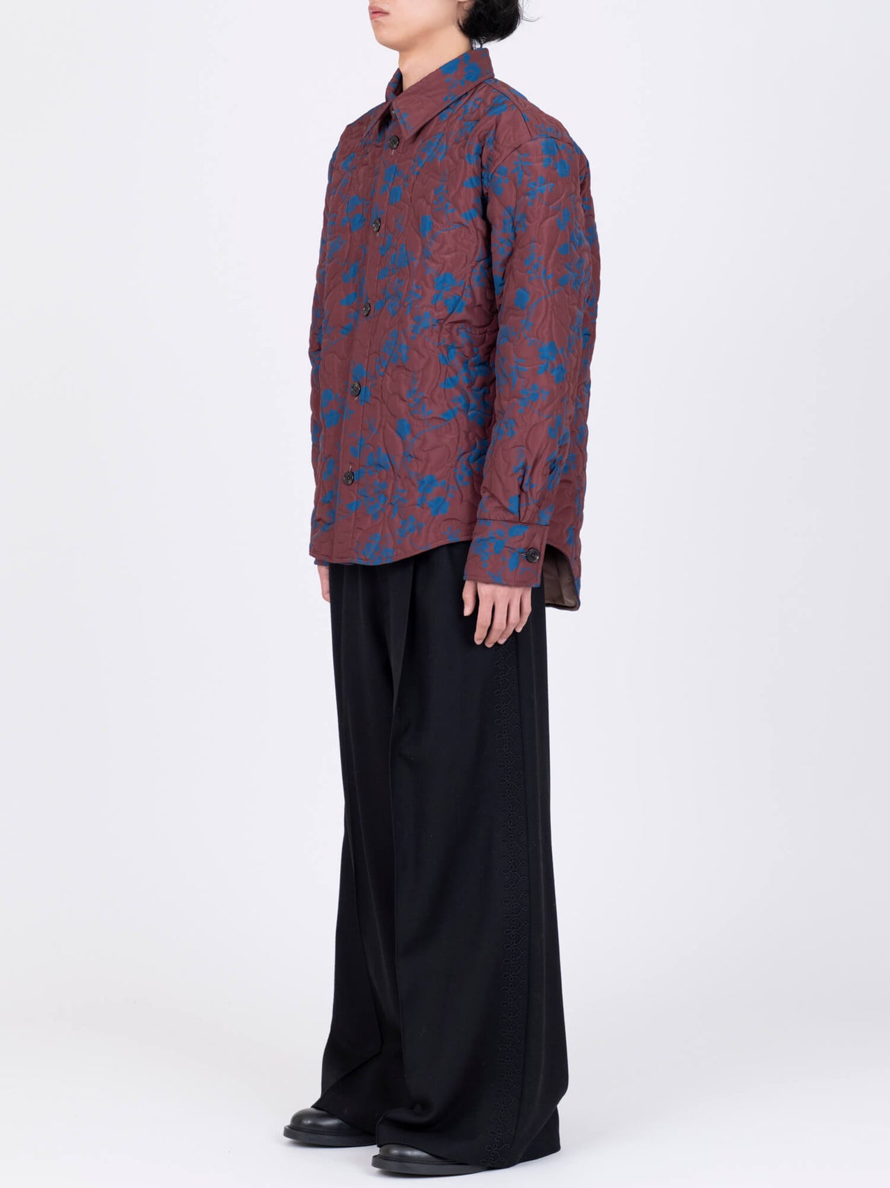 【7月上旬入荷予定】VIVIANO / FLOWER PATTERN OUILTING SHIRT (FLOWER)