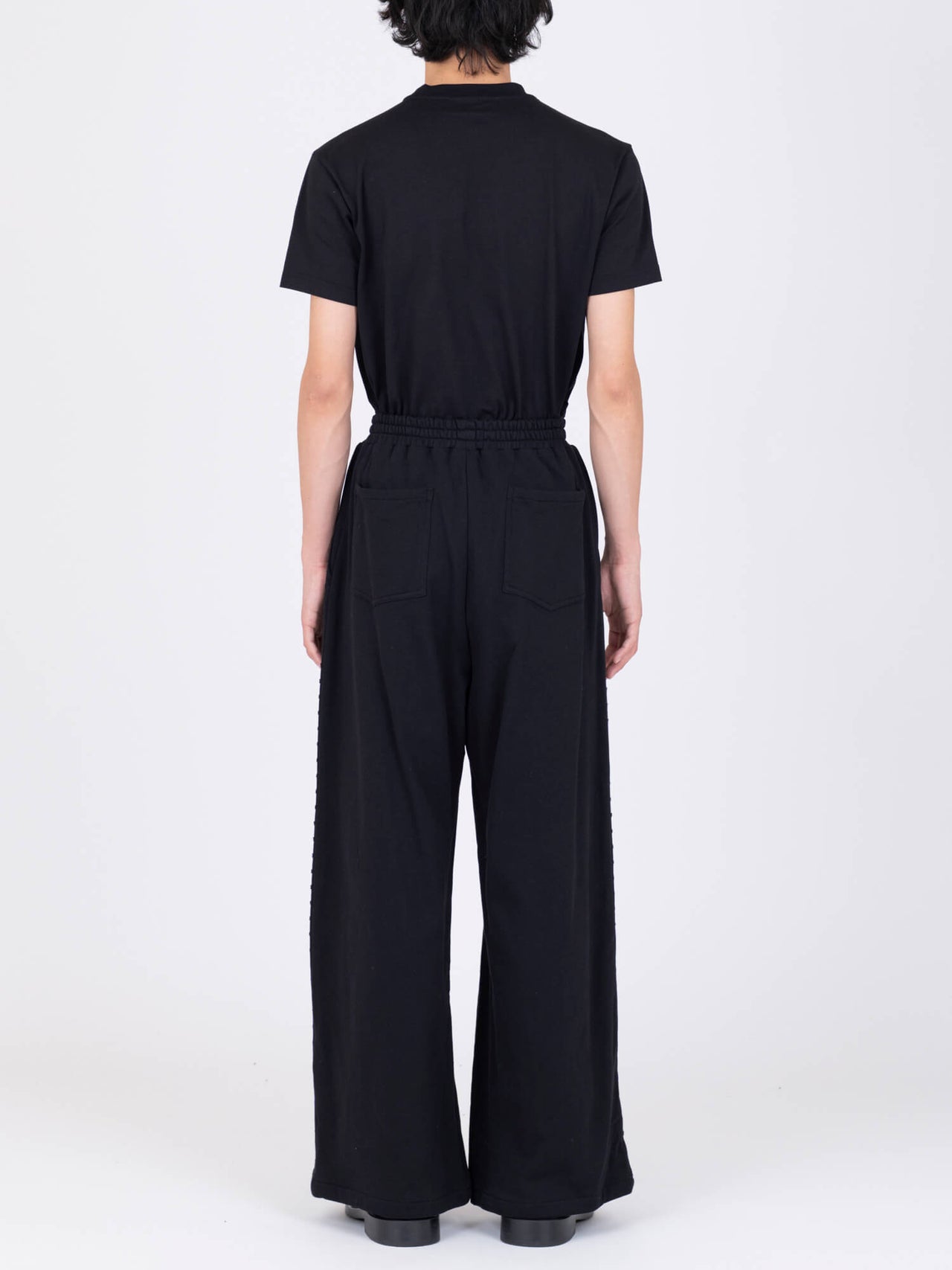 【7月上旬入荷予定】VIVIANO / FRENCH CORDED JERSEY TROUSERS (BLACK)