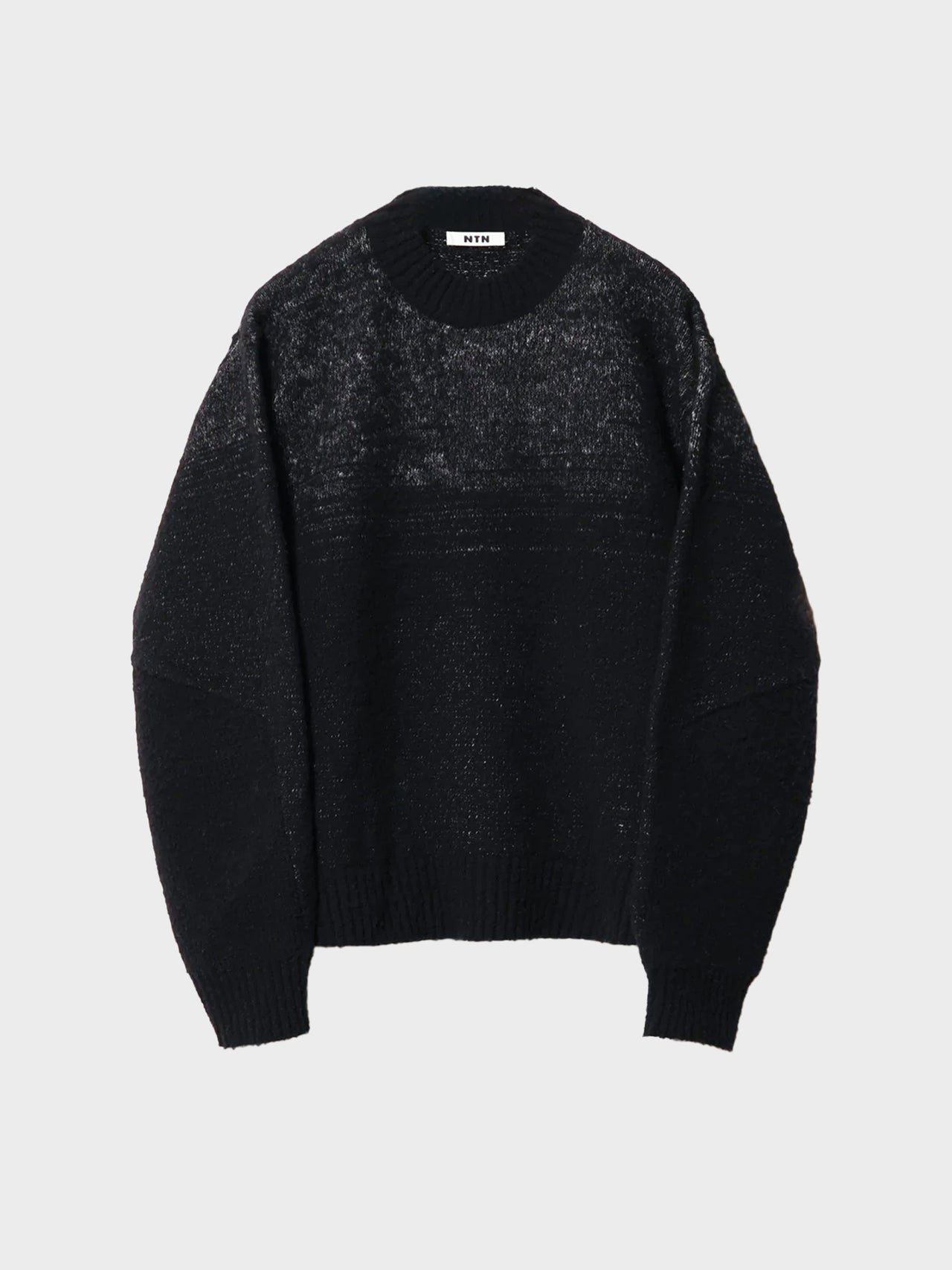NTN / BETA CREW NECK SWEATER (BLACK×GRAY)