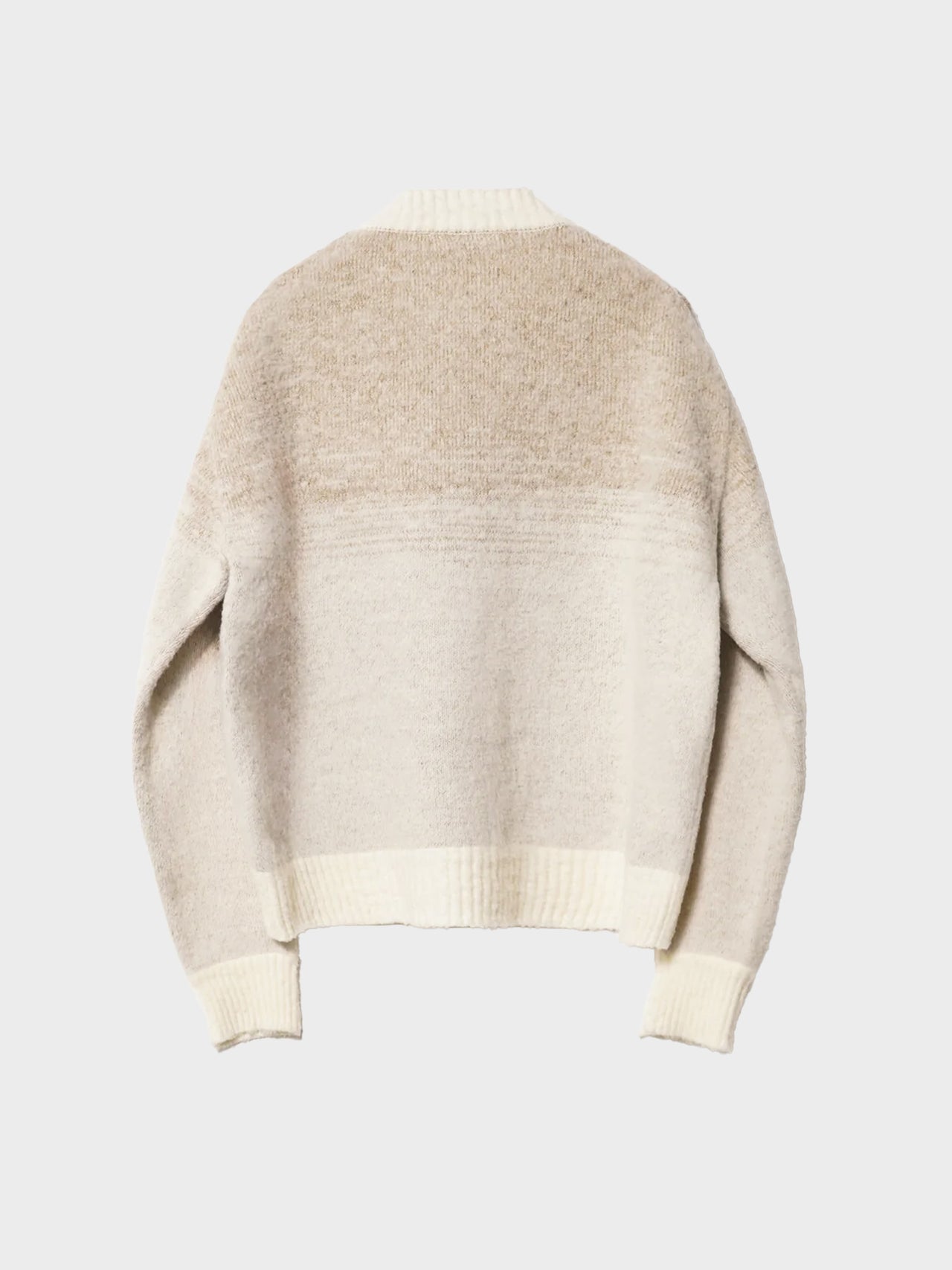 NTN / BETA CREW NECK SWEATER (WHITE×BEIGE)