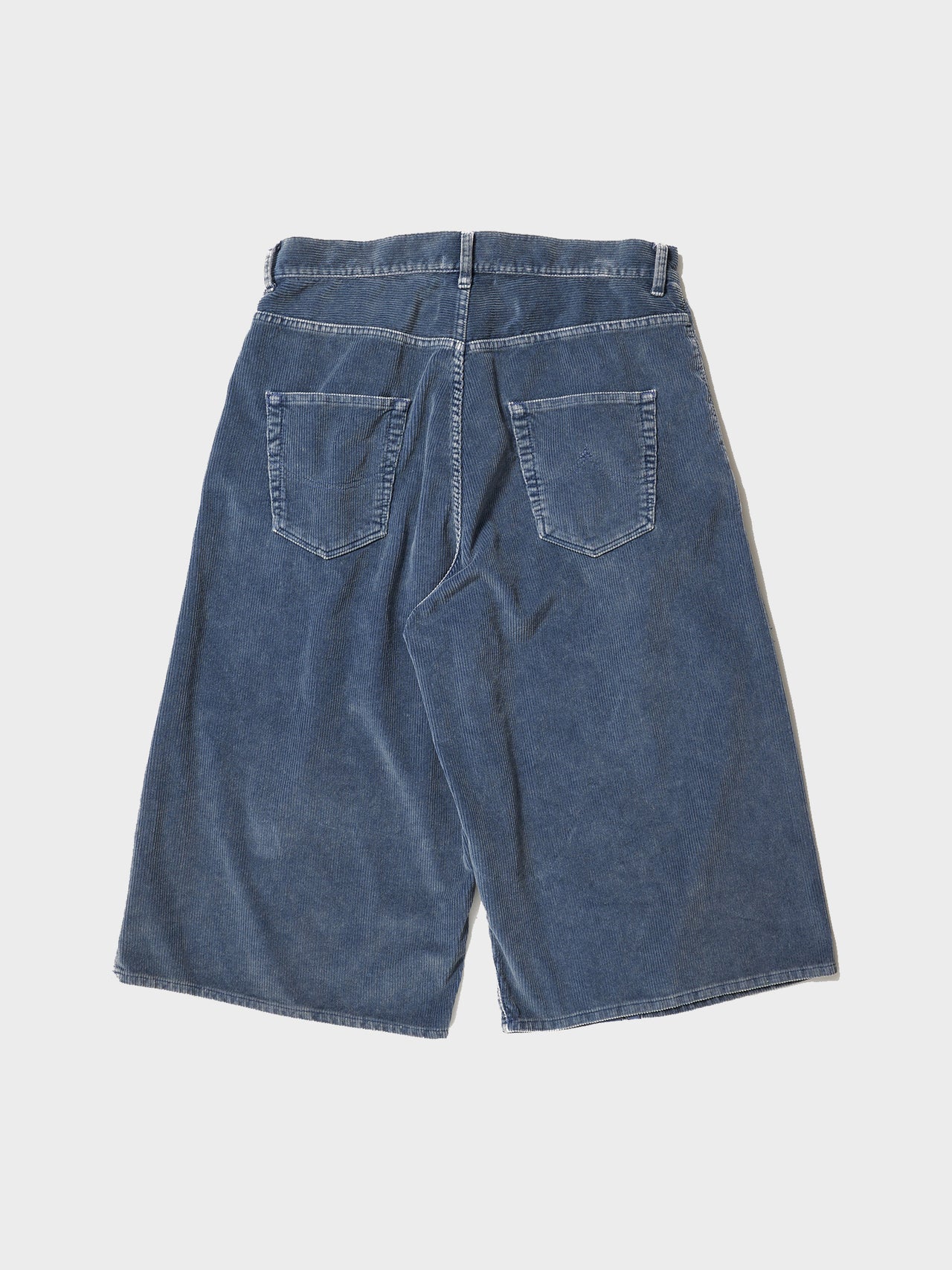 doublet / BONE APPLIQUE CORDUROY CROPPED PANTS (BLUE) #25