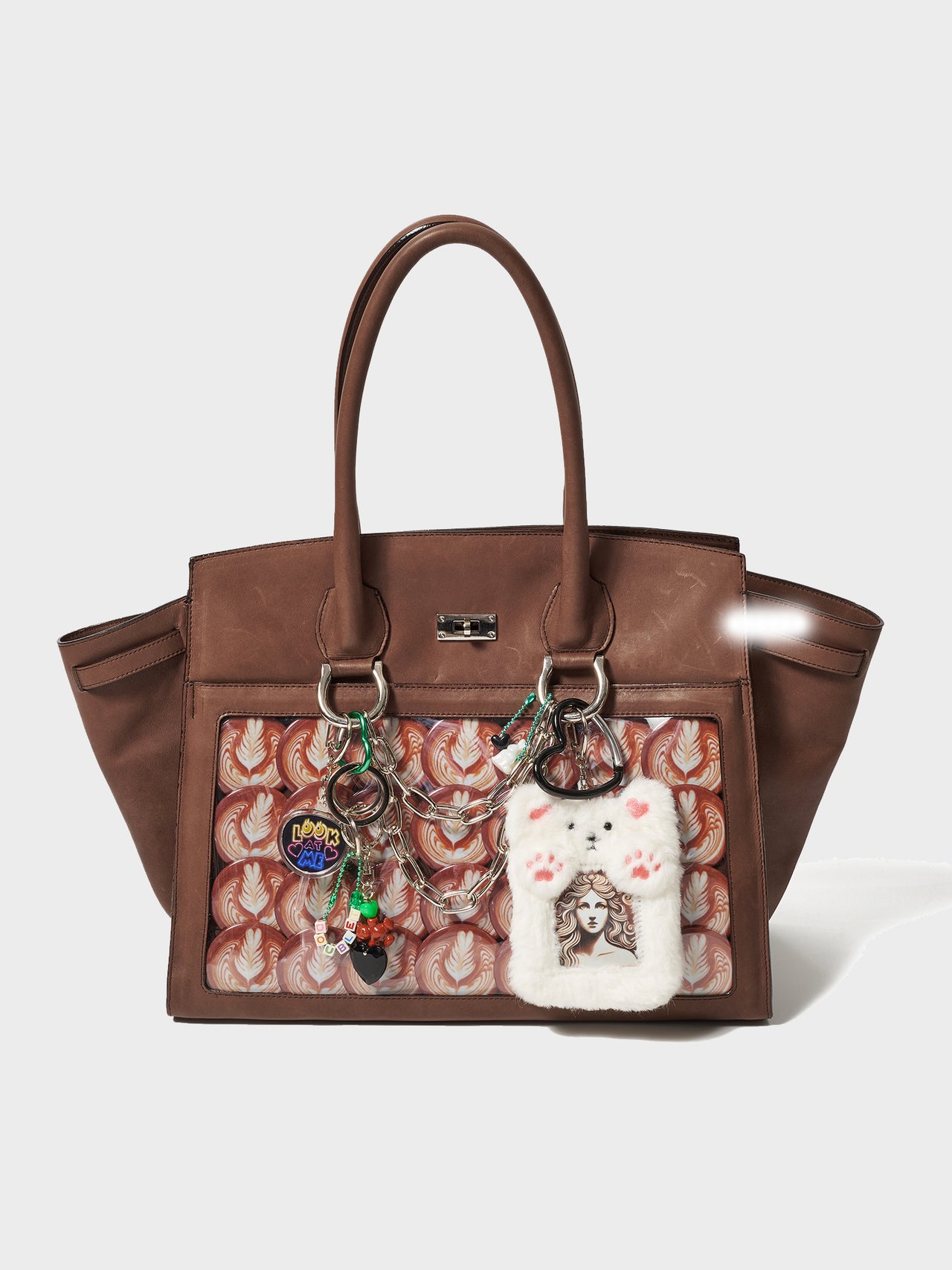 doublet / BREW-DYED LEATHER "ITA" BAG (COFFEE)#18
