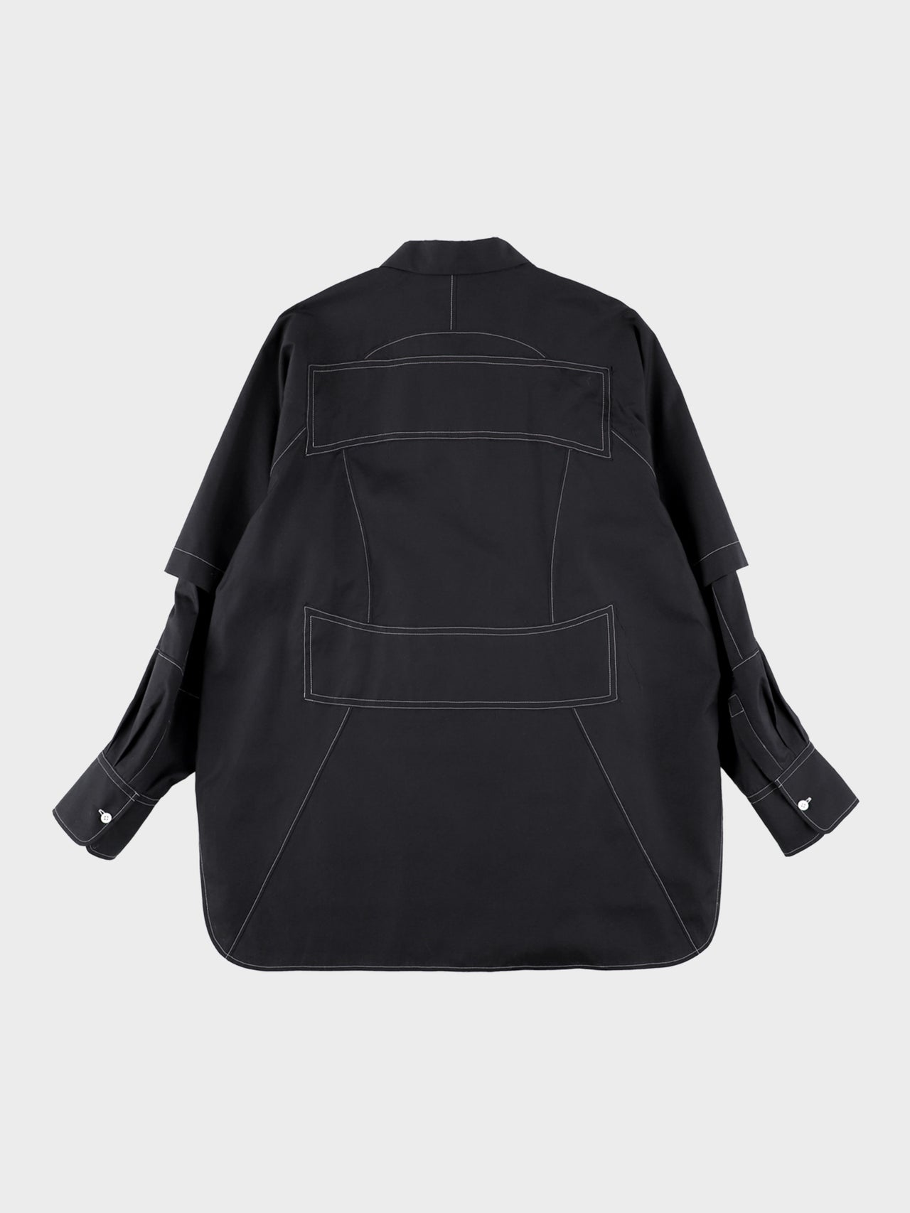 【7月18日(土)12:00販売開始】Sulvam / BROAD DRIVING SHIRT (BLACK)