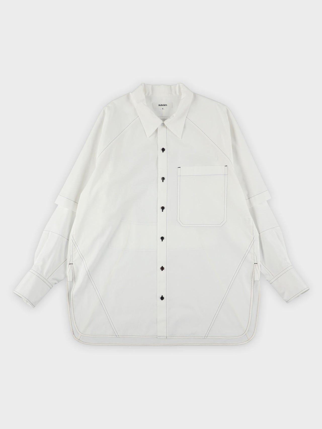 【7月18日(土)12:00販売開始】Sulvam / BROAD DRIVING SHIRT (WHITE)