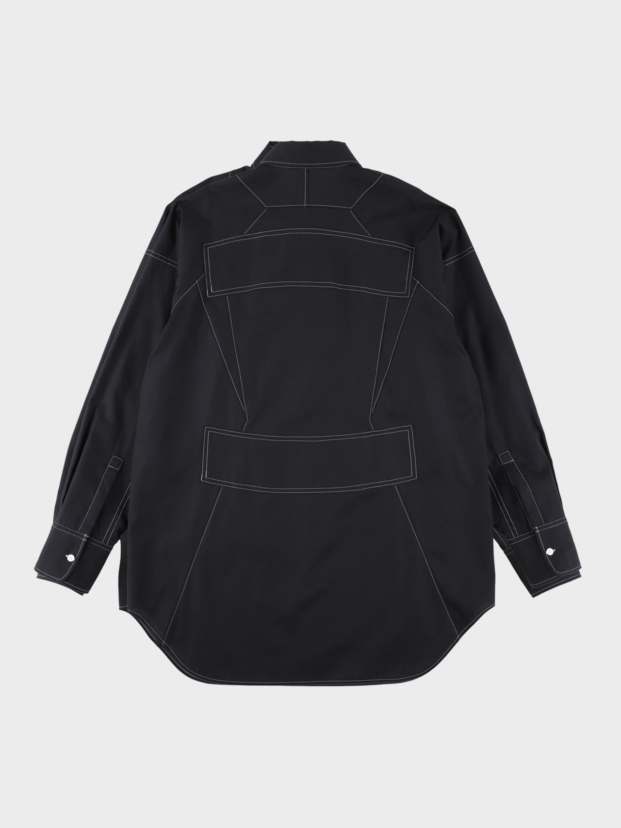 【7月18日(土)12:00販売開始】Sulvam / BROAD RIDING SHIRT (BLACK)