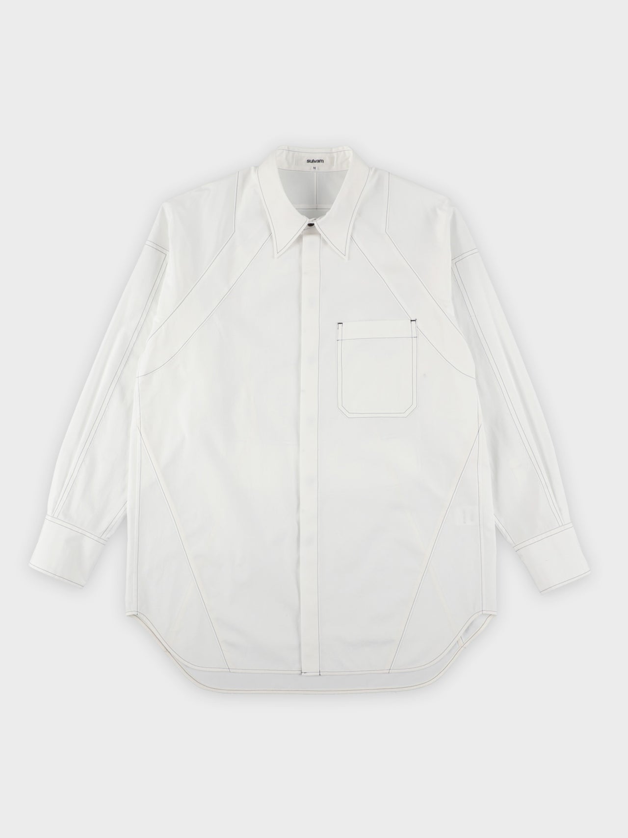 【7月18日(土)12:00販売開始】Sulvam / BROAD RIDING SHIRT (WHITE)