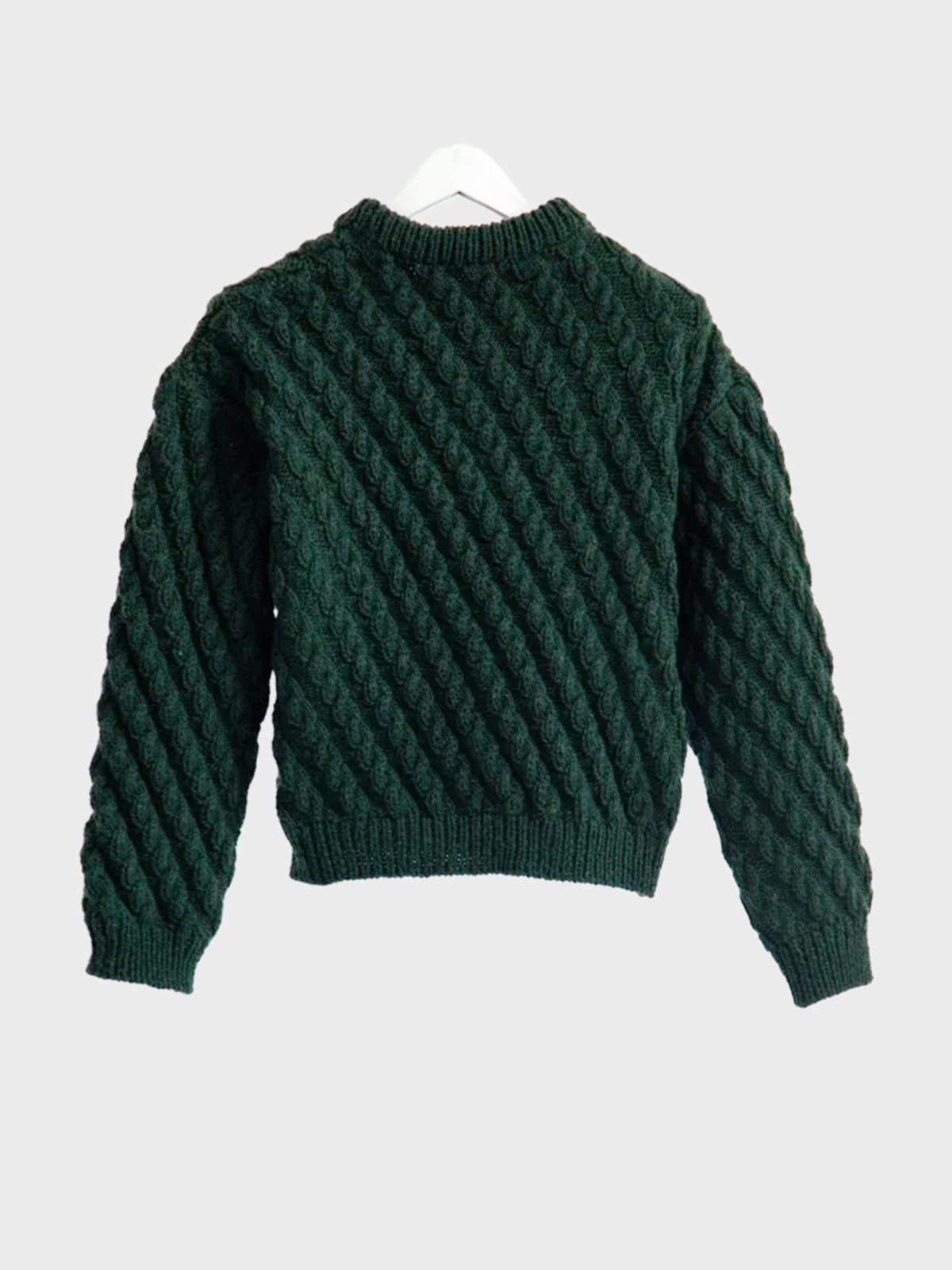 【10月24日(土)発売)】SOSHIOTSUKI / CABLE HANDMADE KNIT PULLOVER (GREEN))