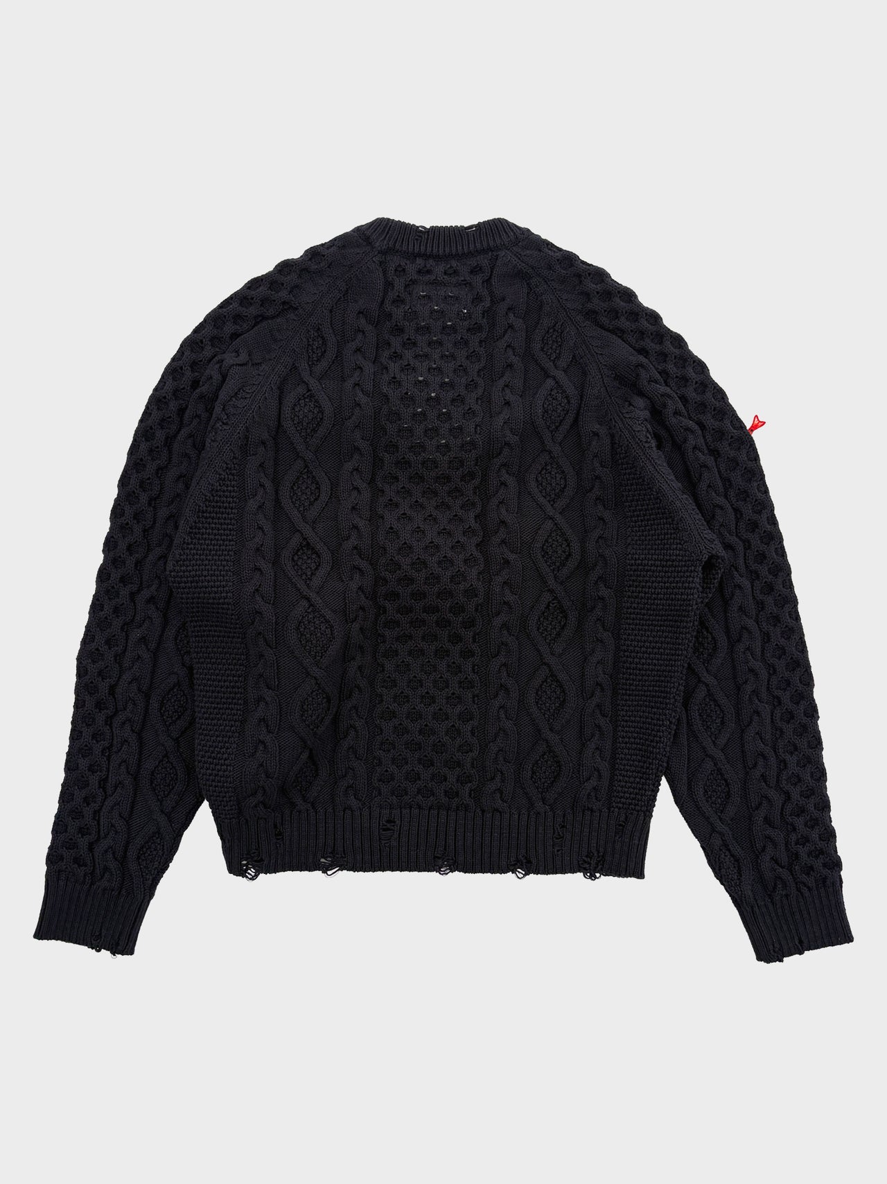 doublet / CAUGHT IN THE CABLE FISHERMAN KNIT (BLACK)