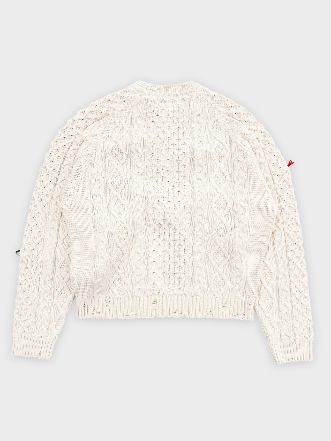 doublet / CAUGHT IN THE CABLE FISHERMAN KNIT (WHITE)
