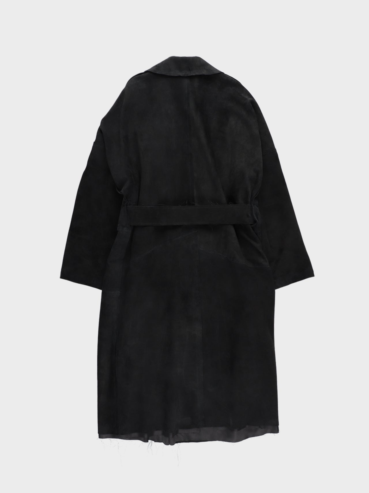 Sulvam / CLASSIC LEATHER GOWN COAT (BLACK)