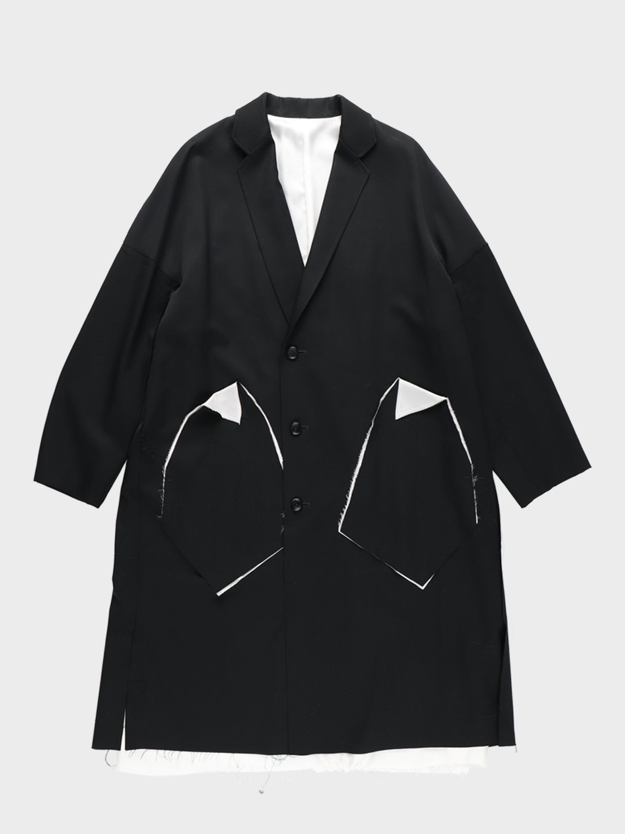 Sulvam / CLASSIC OVER COAT (BLACK)