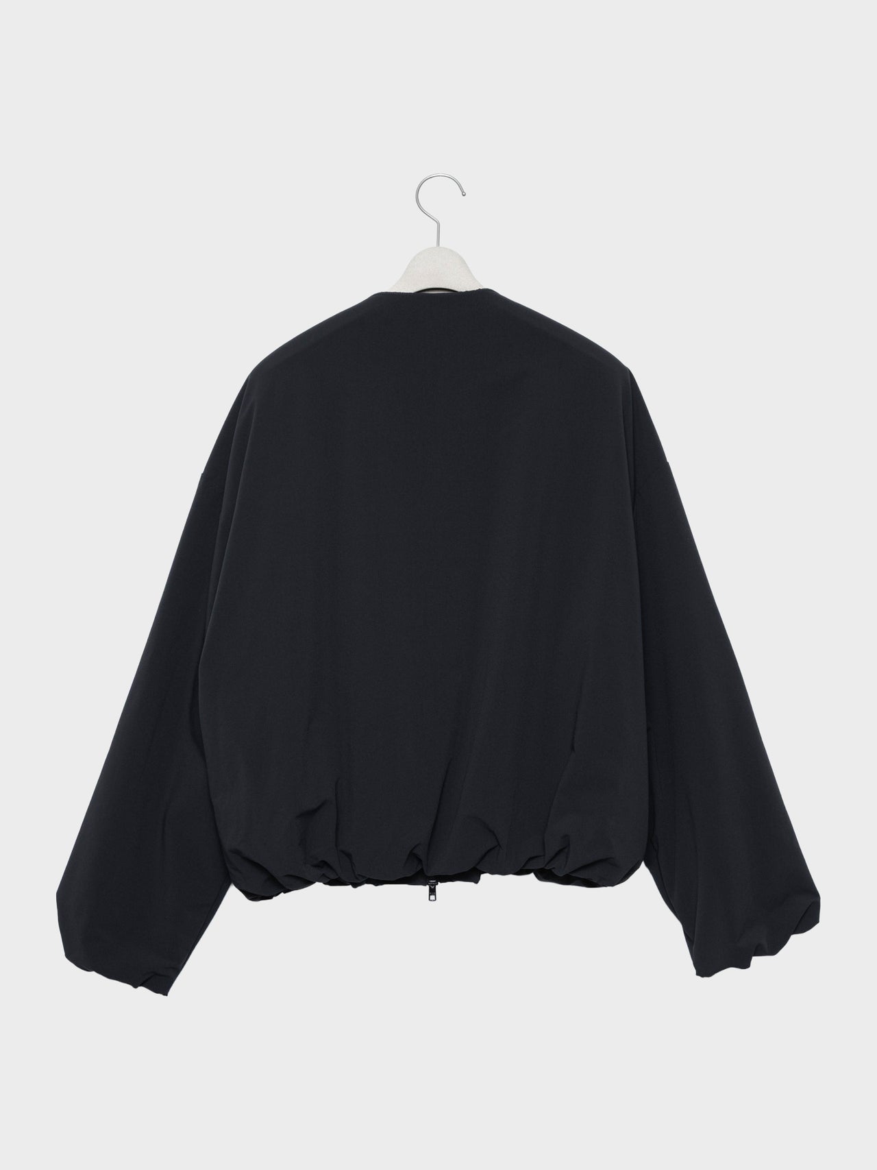 FUMITO GANRYU / COLLARLESS AIRY BLOUSON (BLACK)