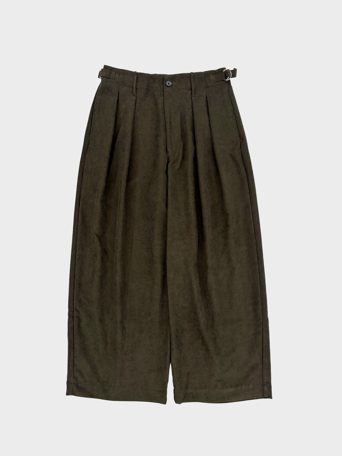 my beautiful landlet / CORDUROY 2TUCK PANTS (OLIVE)